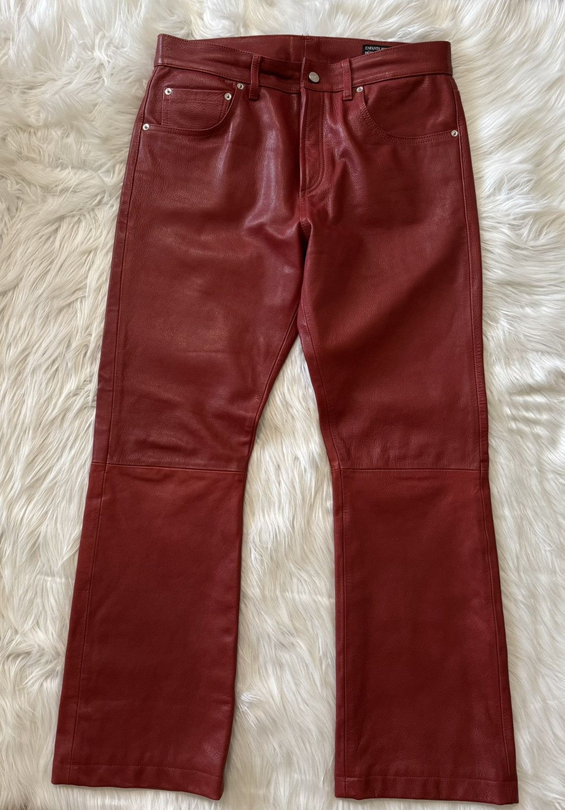 Enfants Riches Deprimes Enfants Riches Deprimes Flare Leather Pants Red 34 Size US 34 / EU 50 - 1 Thumbnail