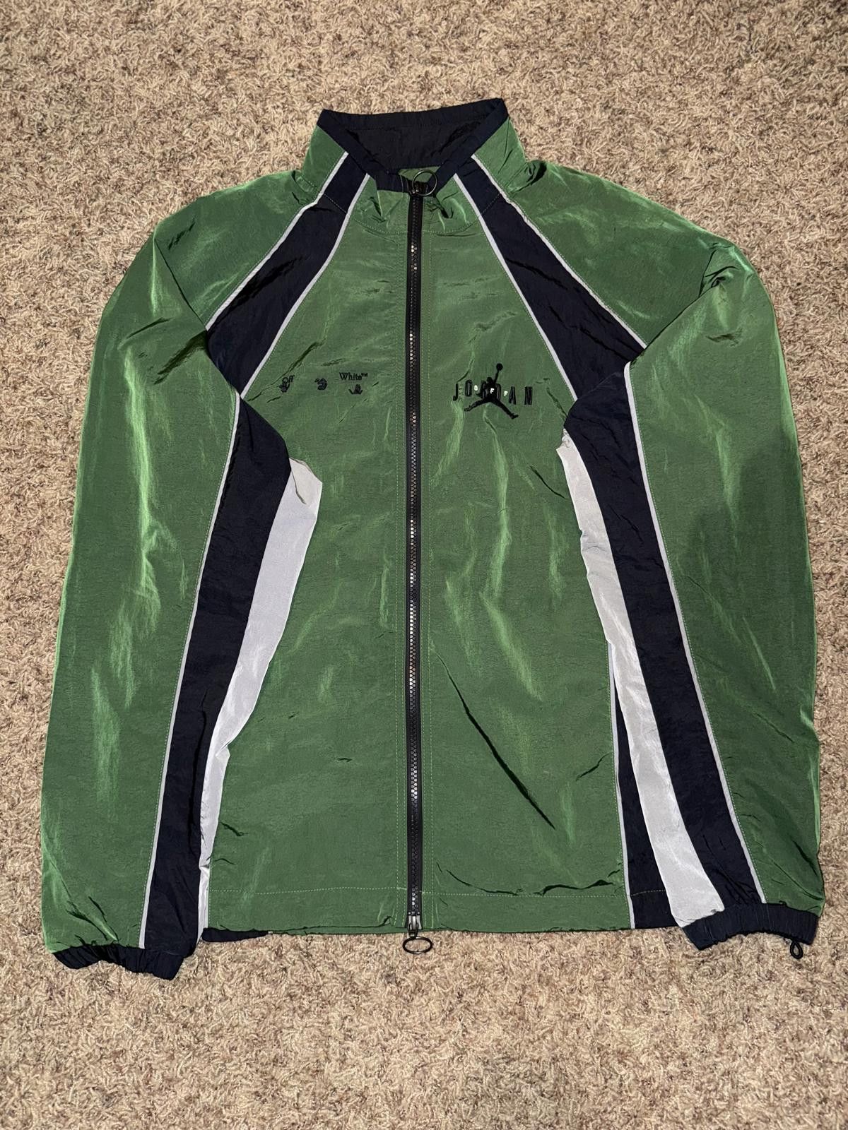 Nike Nike Jordan X Off-White Logo Green Jacket Size US M / EU 48-50 / 2 - 1 Thumbnail