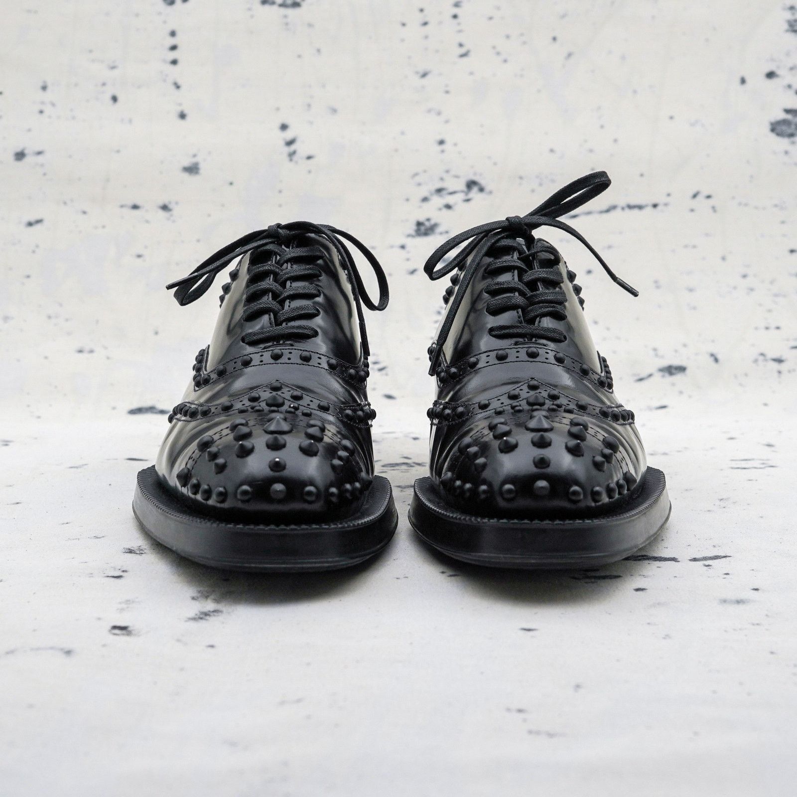 Prada Prada milano spiked brogue bold leather dress women's shoes Size US 6.5 / IT 36.5 - 2 Thumbnail