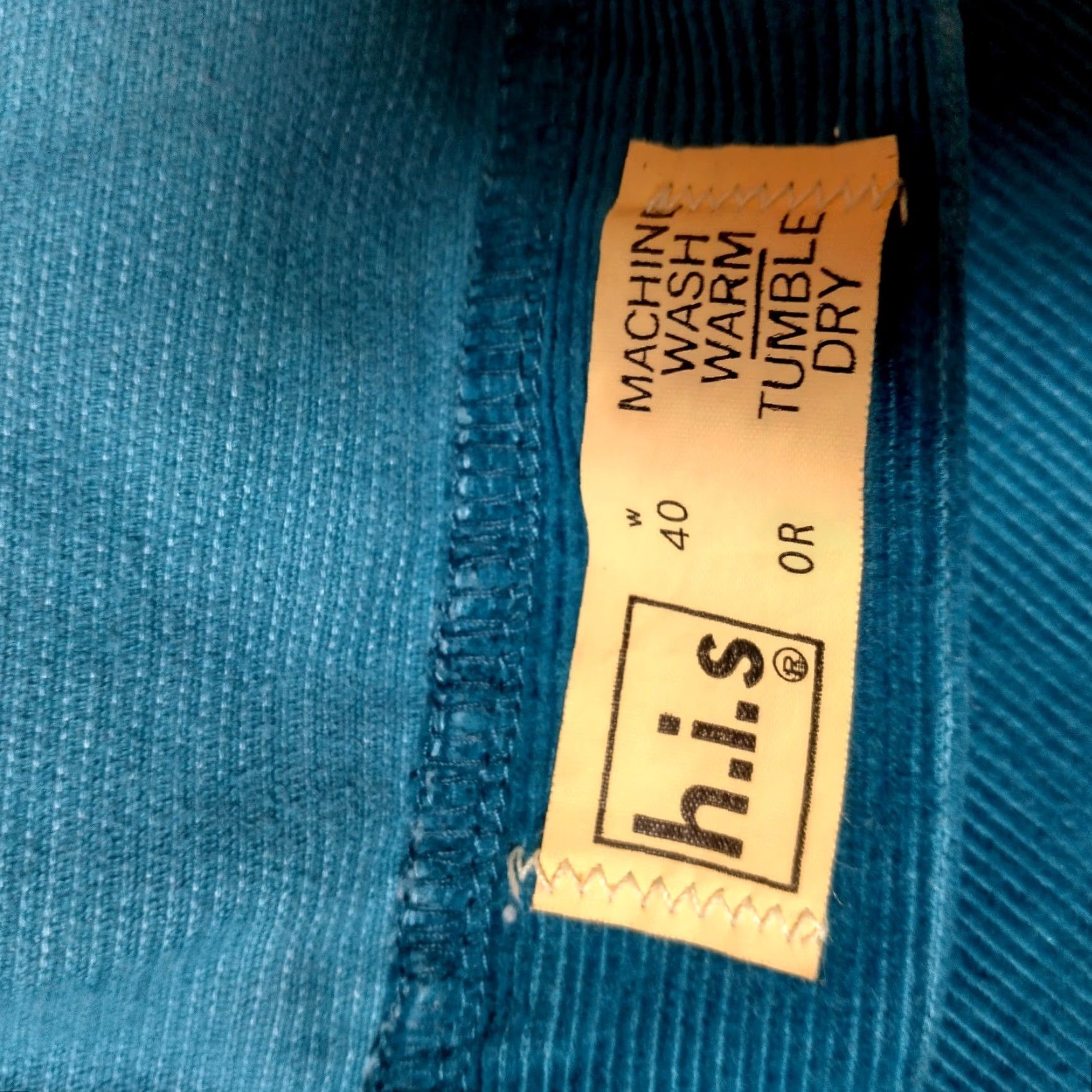 Vintage VINTAGE CHIC by HIS Corduroy Pants Women 40x31 Teal Blue Corduroys Pants Retro Vintage Straight Women 40 31 Size 27" / US 4 / IT 40 - 6 Thumbnail