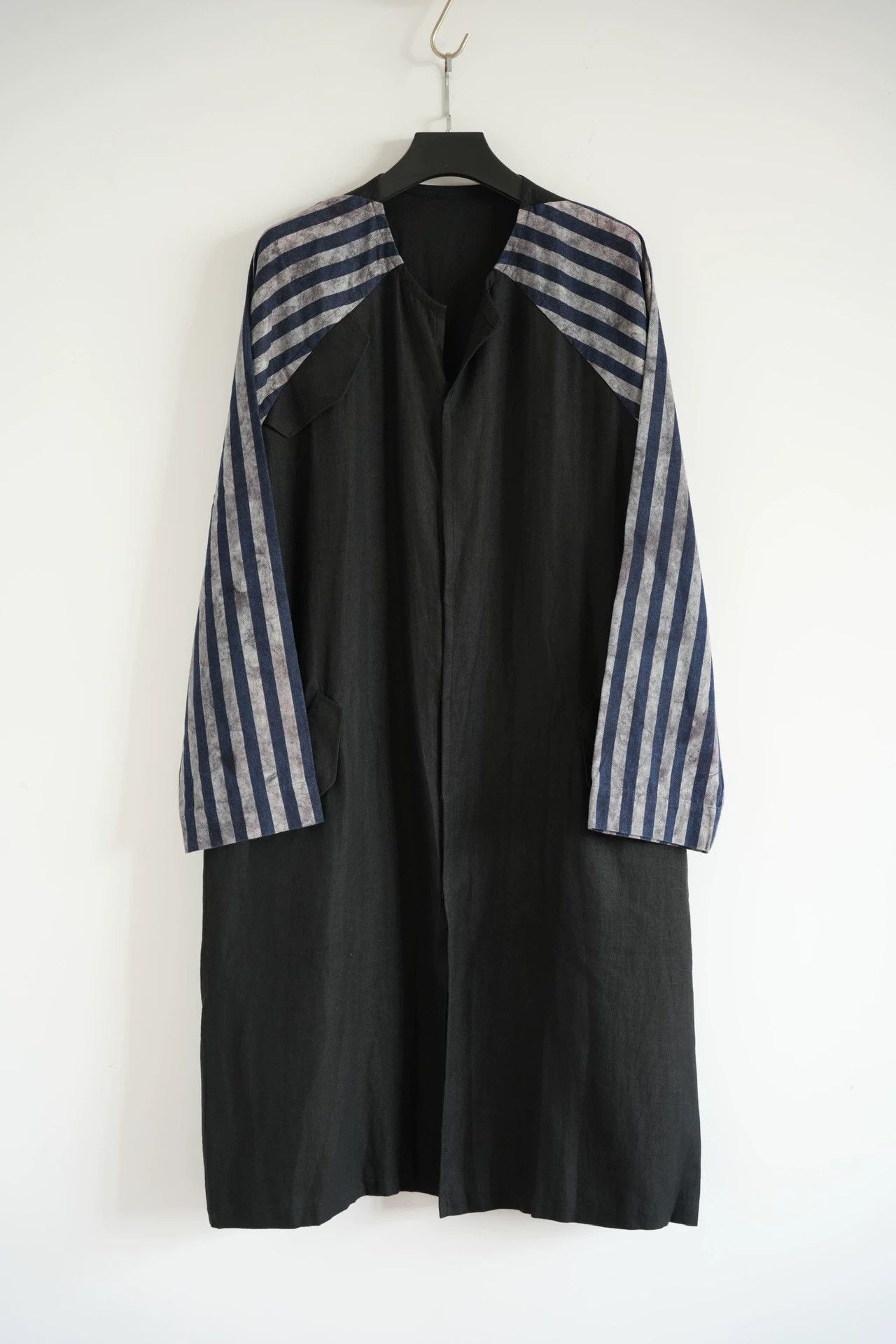 Yohji Yamamoto Yohji Yamamoto 18SS Striped Slv Linen Coat Sample Size US L / EU 52-54 / 3 - 1 Thumbnail