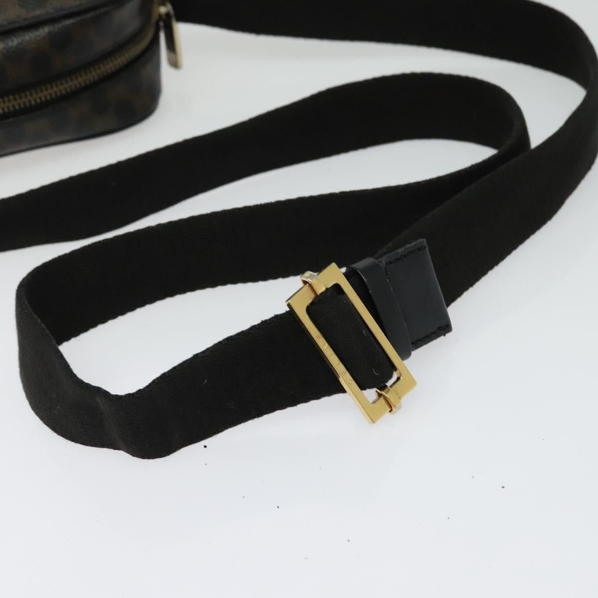 Celine CELINE Macadam Canvas Shoulder Bag Pvc Leather Black Gold Size ONE SIZE - 7 Thumbnail