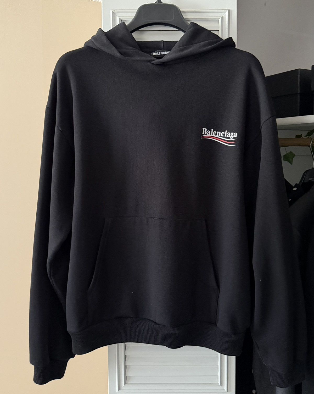 Balenciaga Balenciaga logo hoodie in black Size US L / EU 52-54 / 3 - 1 Thumbnail
