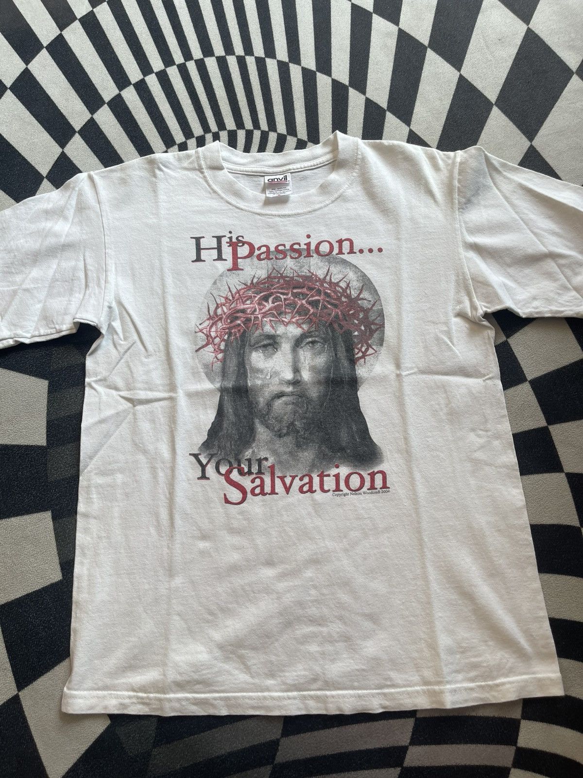 Vintage Vintage 2004 His Passion Your Salvation Jesus T-Shirt Anvil Size US M / EU 48-50 / 2 - 2 Thumbnail