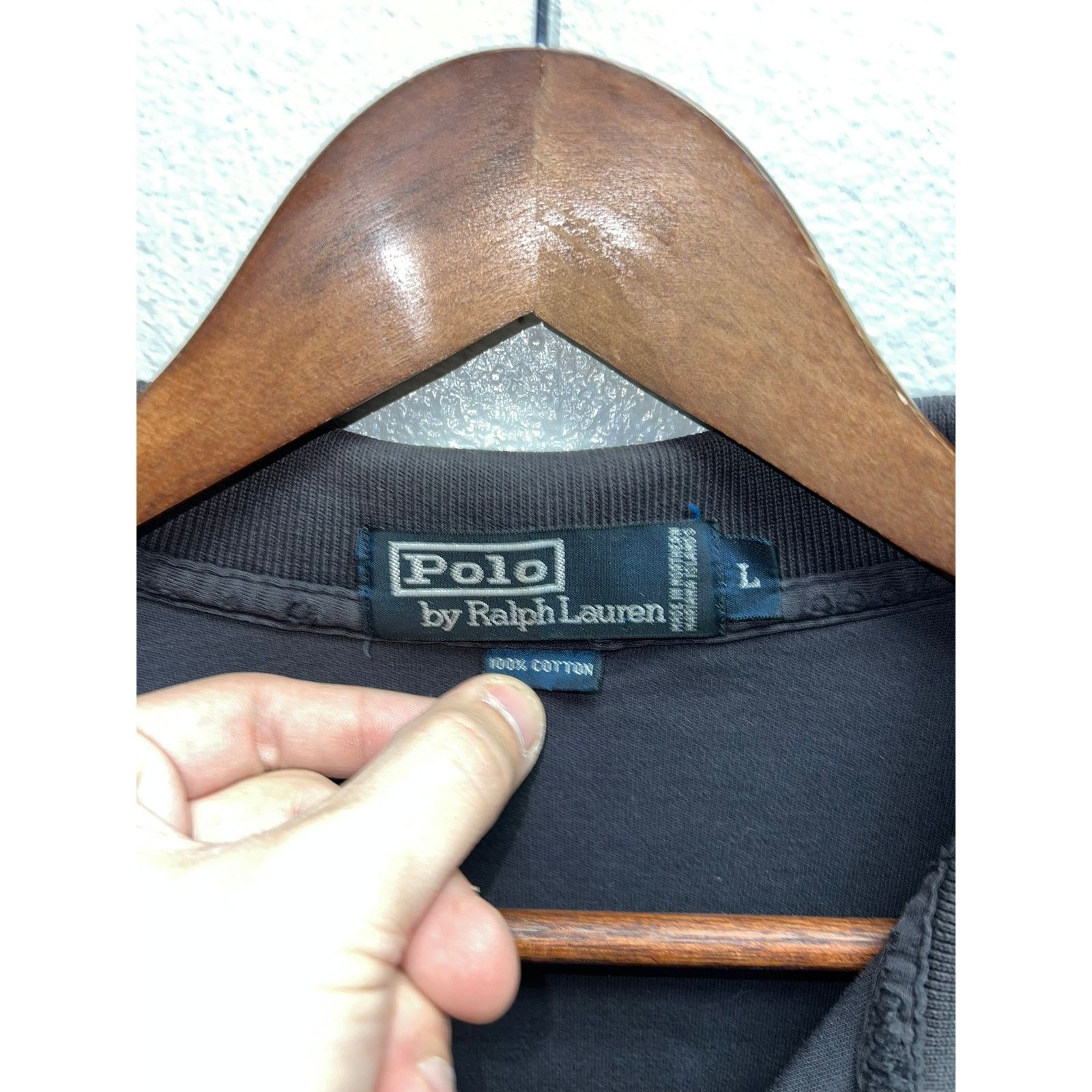 Other Vintage Polo By Ralph Lauren Black Polo Shirt 100% Cotton Size US L / EU 52-54 / 3 - 6 Thumbnail