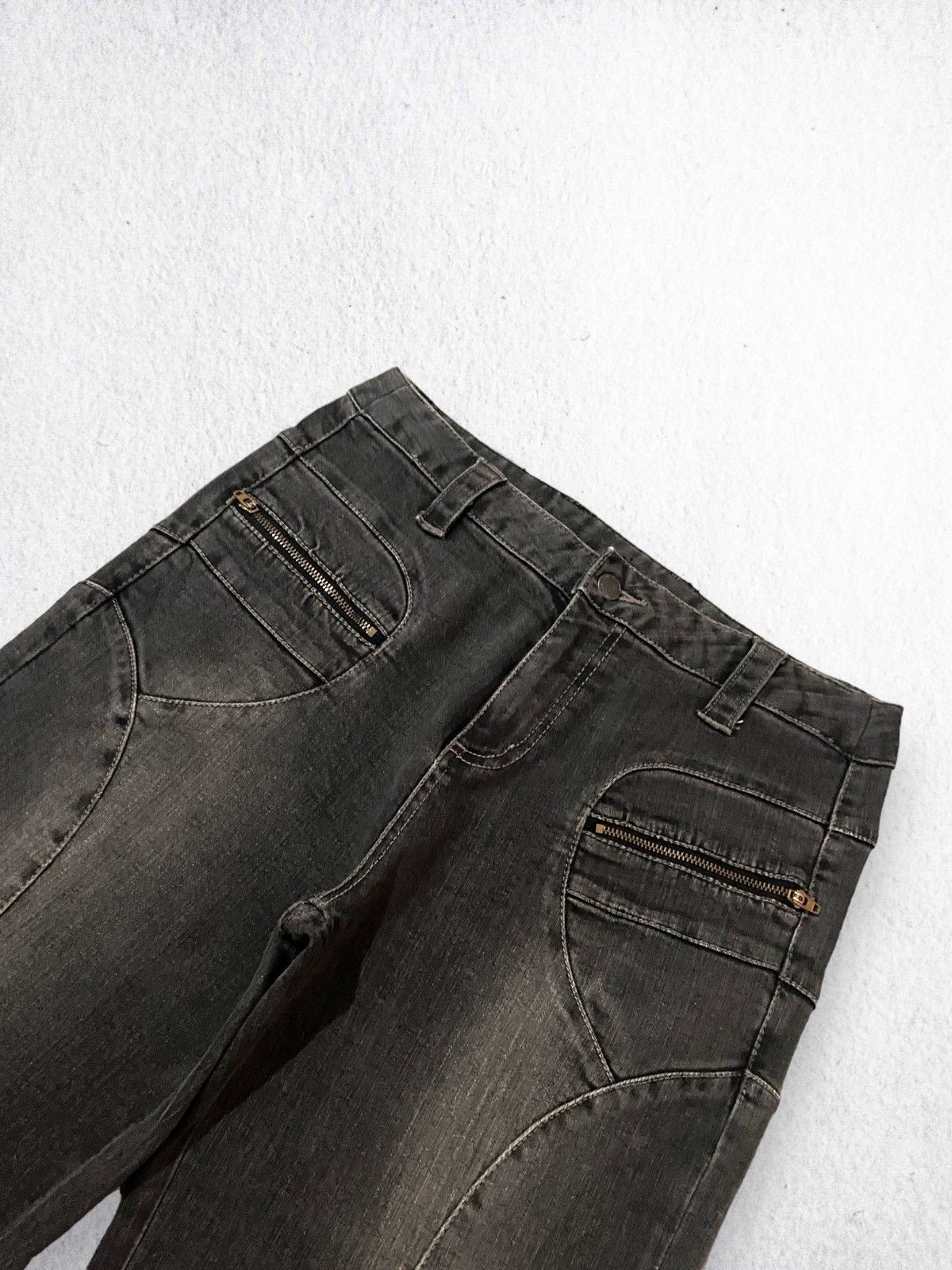 20471120 Vintage Japan Nuovo Pintuck Creased Flare Jeans Size US 30 / EU 46 - 4 Thumbnail