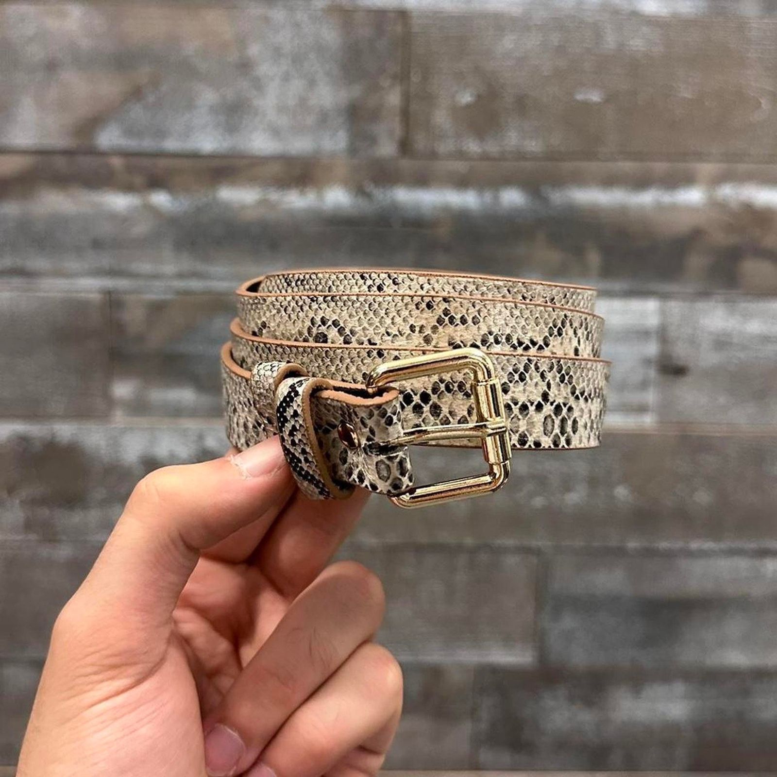 Other Vintage tan cream snakeskin WMNS Size ONE SIZE - 1 Thumbnail