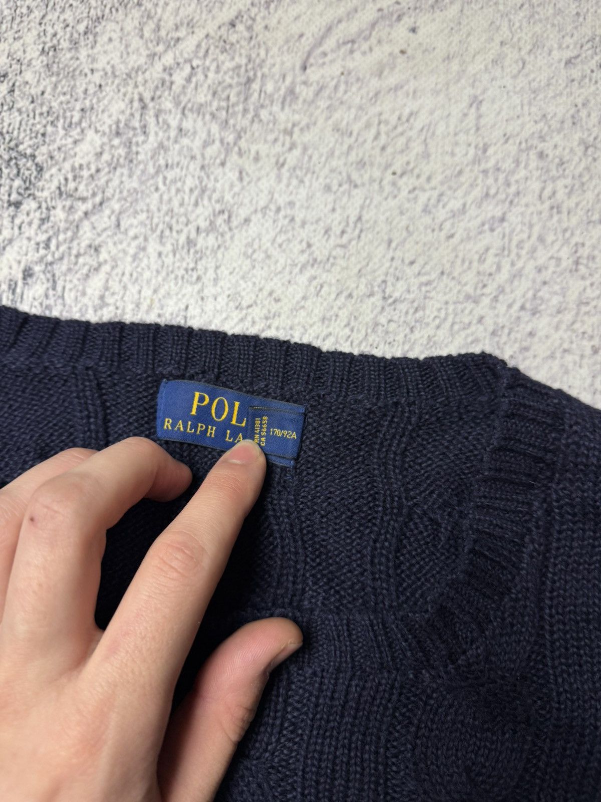 Polo Ralph Lauren Mens Vintage Polo Ralph Lauren knitted Blue Sweater luxury Size US S / EU 44-46 / 1 - 9 Thumbnail