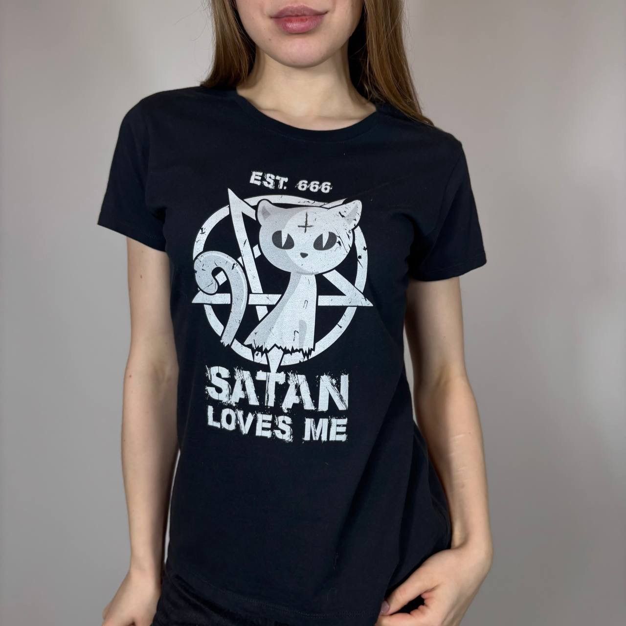 Japanese Brand Vintage Y2K Satan Loves Me Gothic Band Style T-shirt Devil Size M / US 6-8 / IT 42-44 - 2 Thumbnail