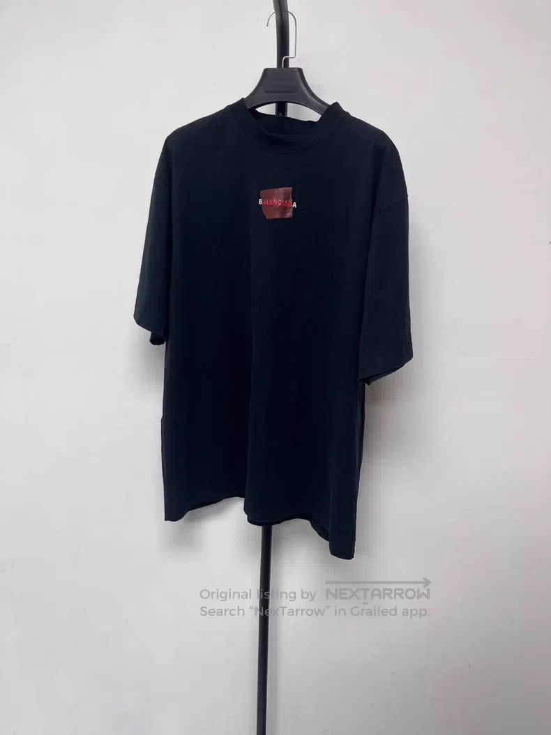 Balenciaga Balenciaga Tape Back Letter Regular Fit T-Shirt Men's Size US M / EU 48-50 / 2 - 1 Thumbnail