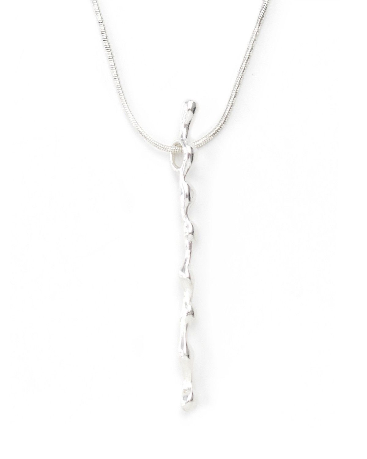 Designer × Japanese Brand 2000S JAPANESE MADE SILVER 925 ORGANIC TWIG PENDANT NECKLACE Size ONE SIZE - 1 Thumbnail