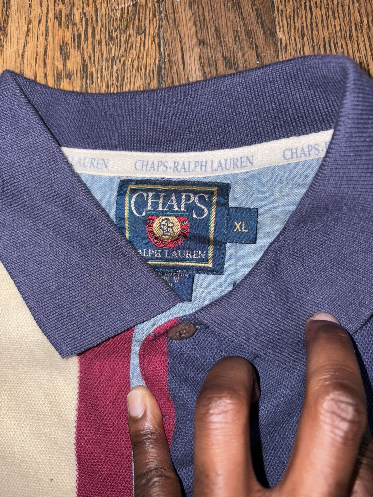 Chaps Ralph Lauren CHAPS by RALPH LAUREN Colorblock Polo Size US XL / EU 56 / 4 - 3 Thumbnail