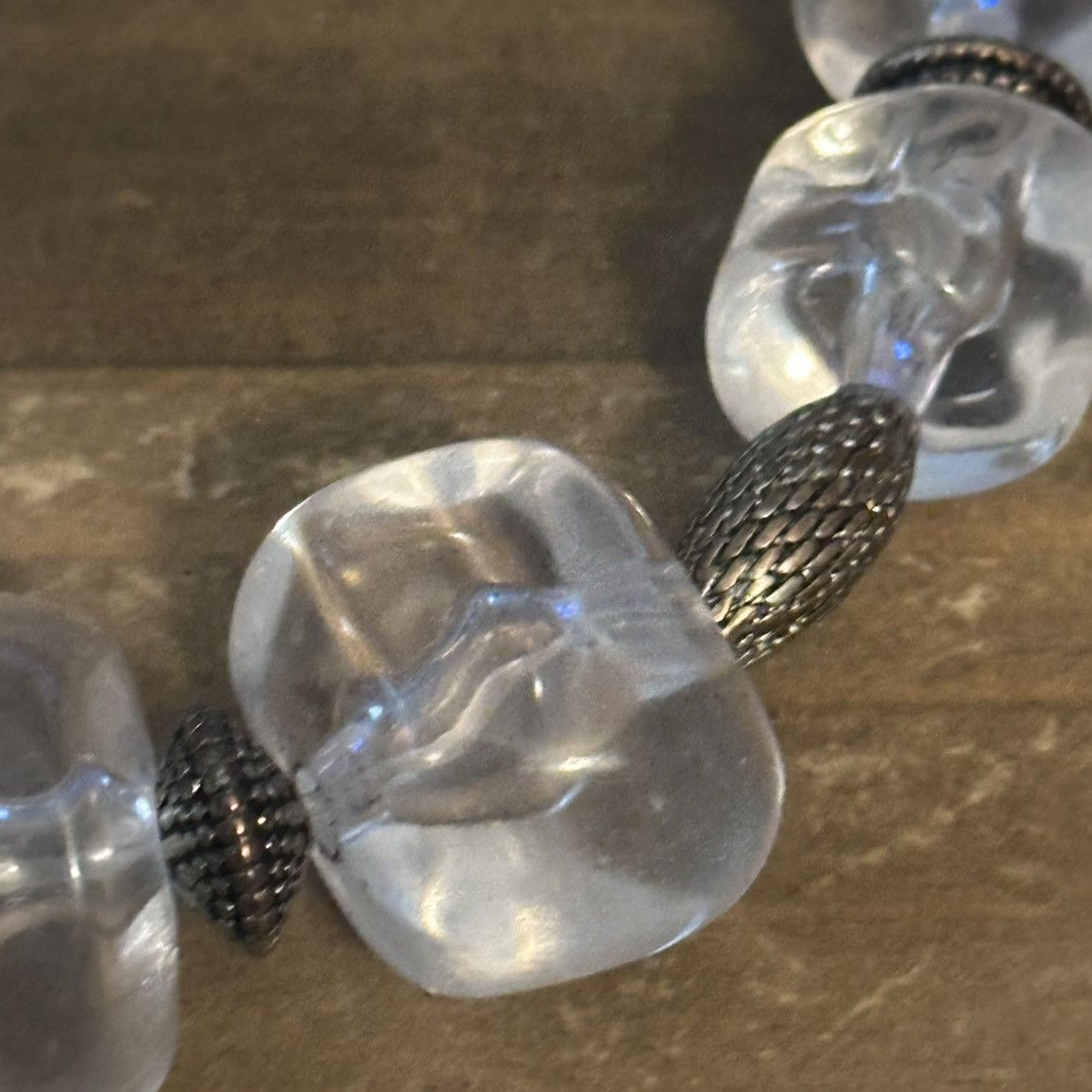 Chicos Chico’s clear ice cube bead collar necklace Size ONE SIZE - 3 Thumbnail