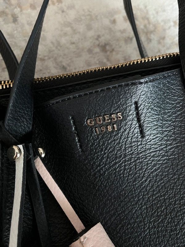 Guess Guess Bag Eco Leather Hand Bag Black Silver 2000s Rare Size ONE SIZE - 3 Thumbnail