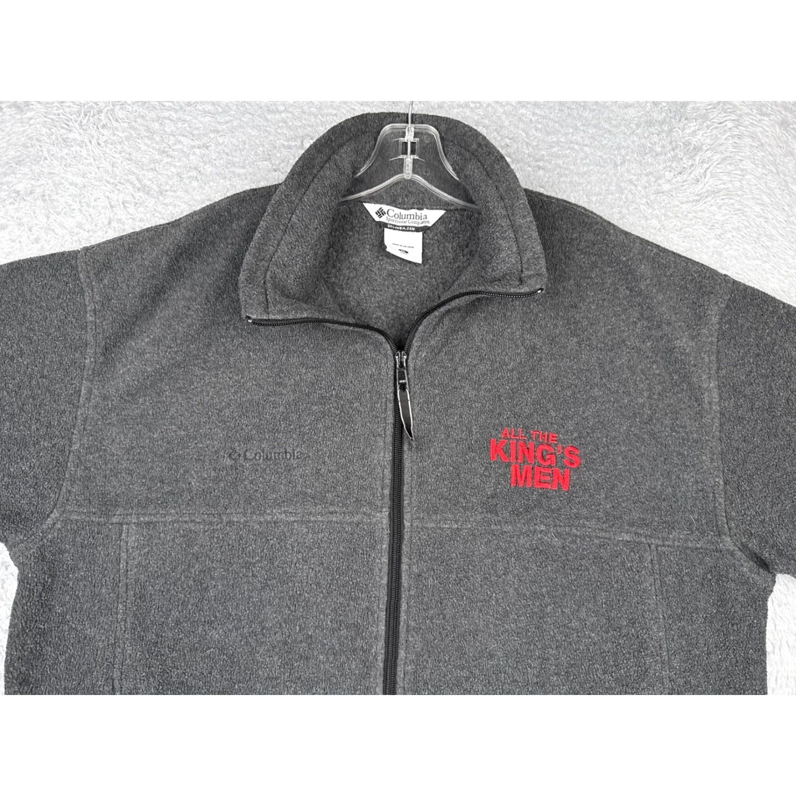 Penn Columbia Jacket Mens XL Gray Fleece Zip All The King's Men TV Robert Penn Warren Size US XL / EU 56 / 4 - 7 Thumbnail