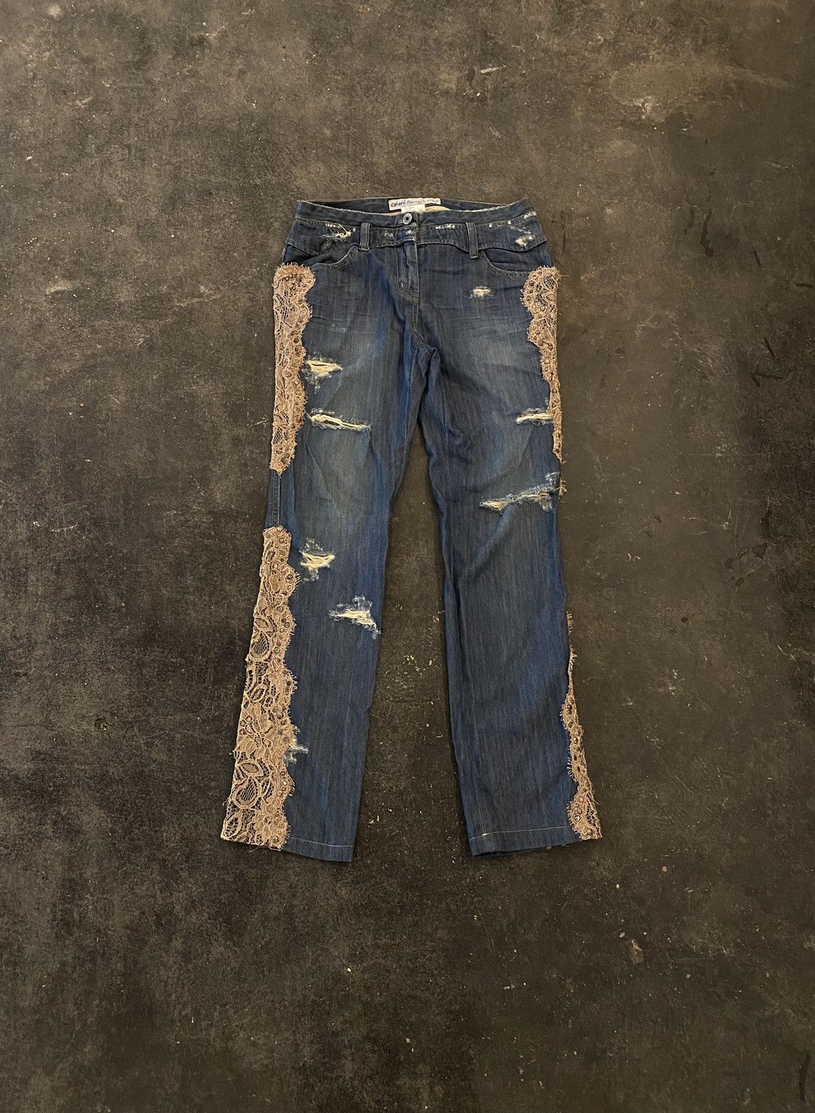 If Six Was Nine × Japanese Brand × Le Grande Bleu (L.G.B.) Cae zee Avant Garde Distressed Jeans Size 28" / US 6 / IT 42 - 1 Thumbnail