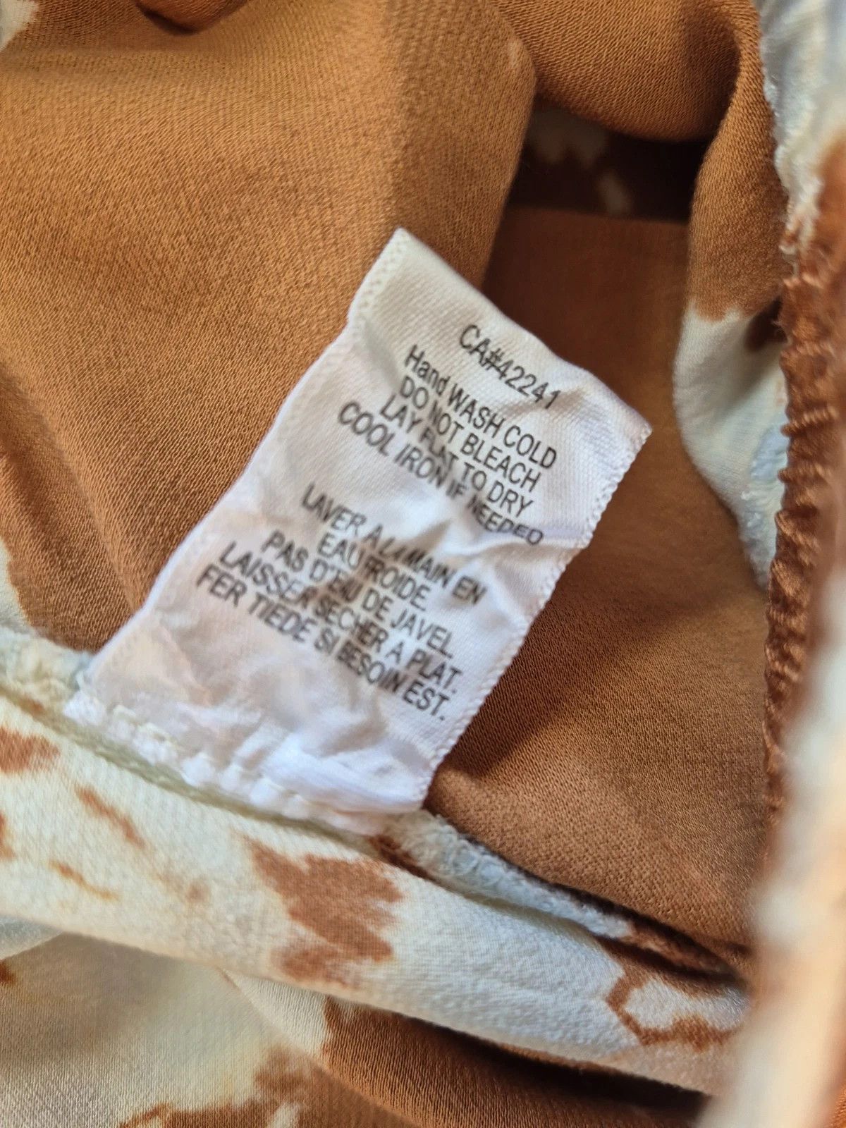 Young Fabulous & Broke YFB Pants Satin Copper Print Wide Leg Pull On Gift Party Size 28" / US 6 / IT 42 - 9 Thumbnail