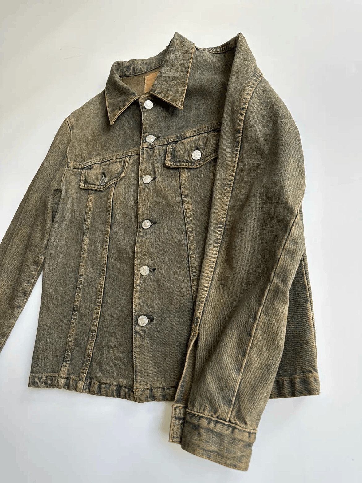 Helmut Lang Sz 46 Helmut Land Mud Wash Classic Denim Jacket Size US S / EU 44-46 / 1 - 4 Thumbnail