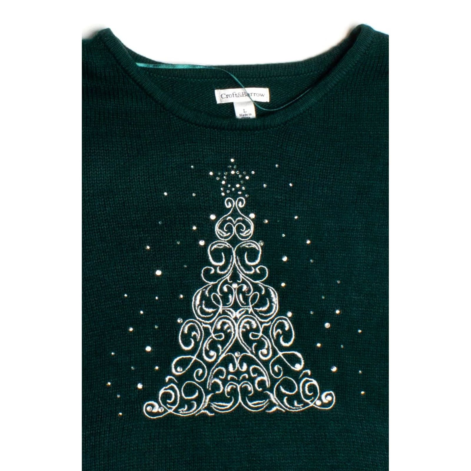Croft & Barrow VINTAGE Green Ugly Christmas Pullover 60061 Large Green Croft & Barrow Christmas Tree Pullover Mens Women’s XL Fits Like Womens XL Mens Large Size L / US 10 / IT 46 - 2 Thumbnail
