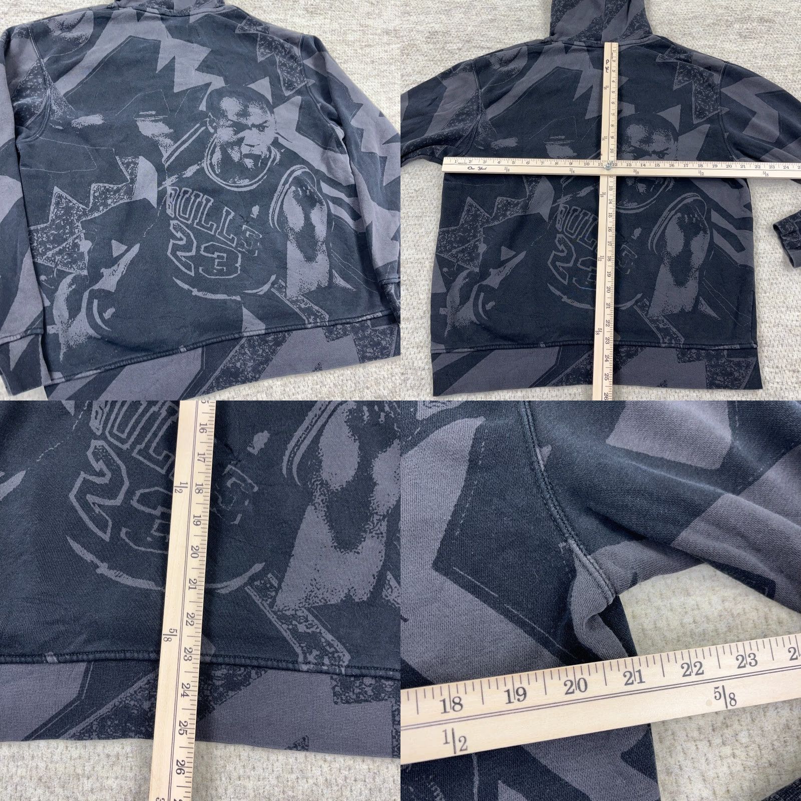 Jordan Brand Jordan Hoodie Men Medium Black Sweatshirt Zig Zag AOP All Over Retro Adult Size US M / EU 48-50 / 2 - 8 Thumbnail