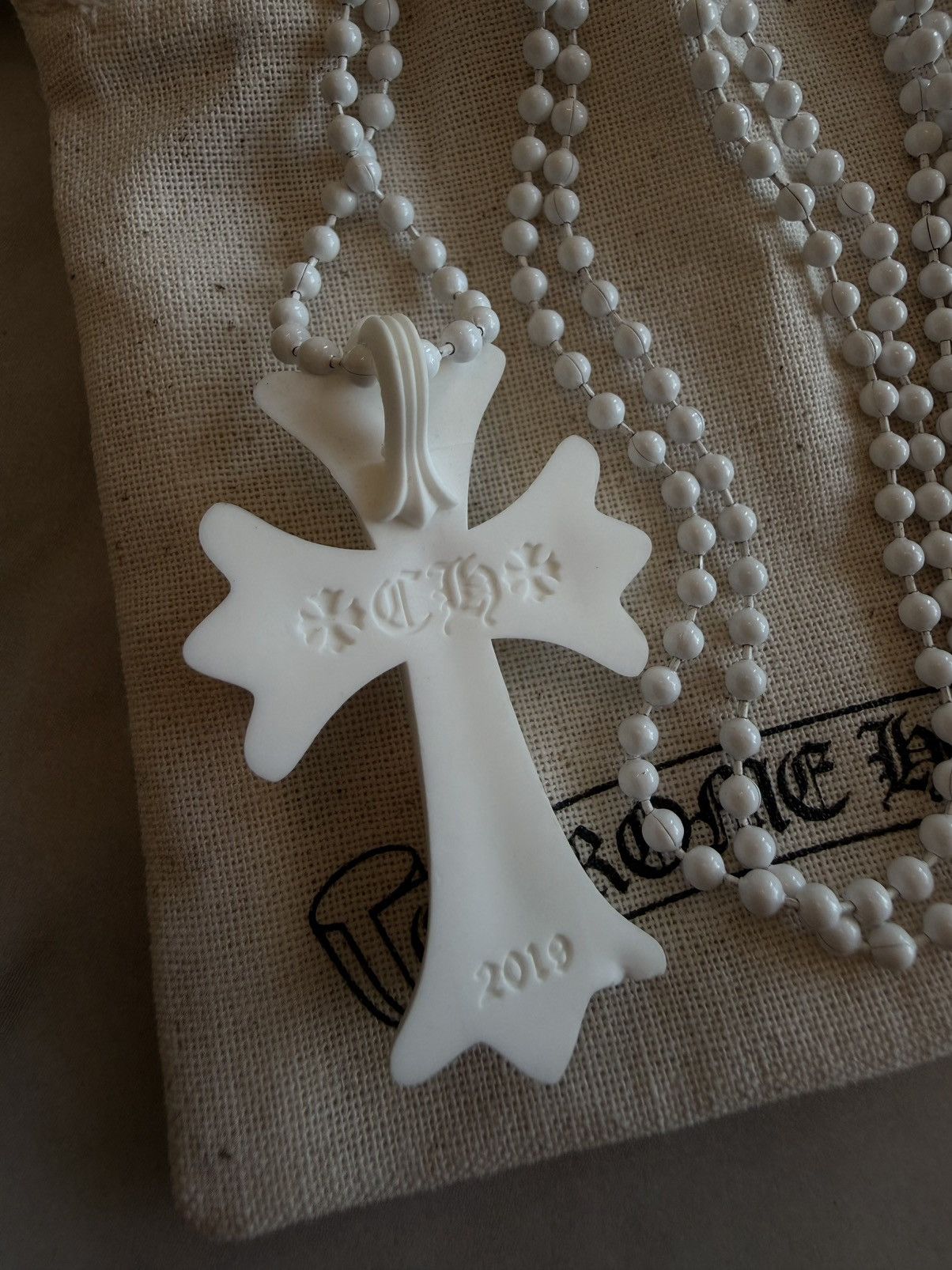 Chrome Hearts Chrome Hearts CH Cross Silicon Necklace White Size ONE SIZE - 3 Thumbnail