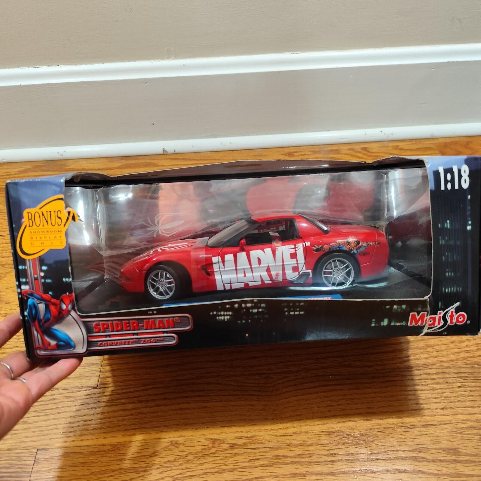 Other Marvel Spiderman Maisto 2003 1:18 Scale Corvette Z06 Diecast Size ONE SIZE - 1 Thumbnail