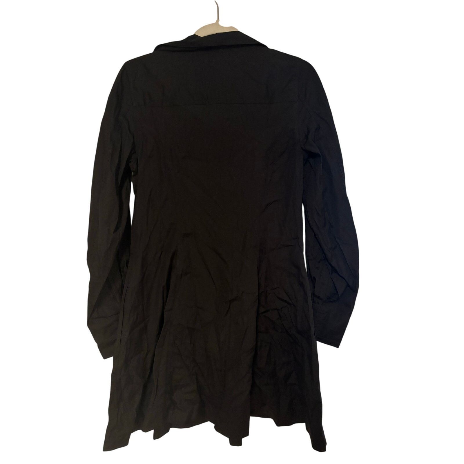 Madewell NWT Madewell Seamed Long-Sleeve Mini Shirtdress Black Size 0 Size XS / US 0-2 / IT 36-38 - 6 Thumbnail