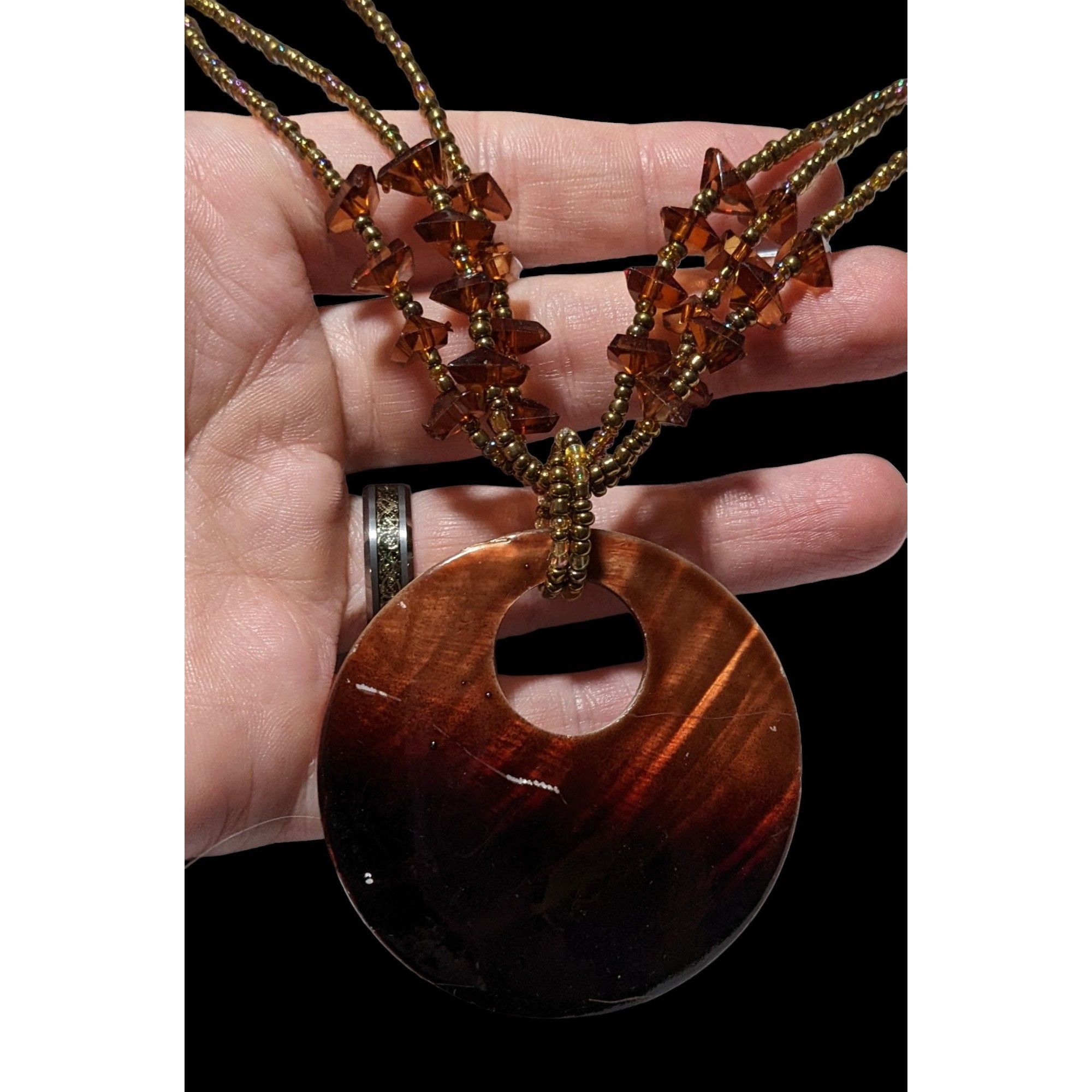 Other Mermaidcore Brown Beaded Shell Pendant Necklace Size ONE SIZE - 6 Thumbnail