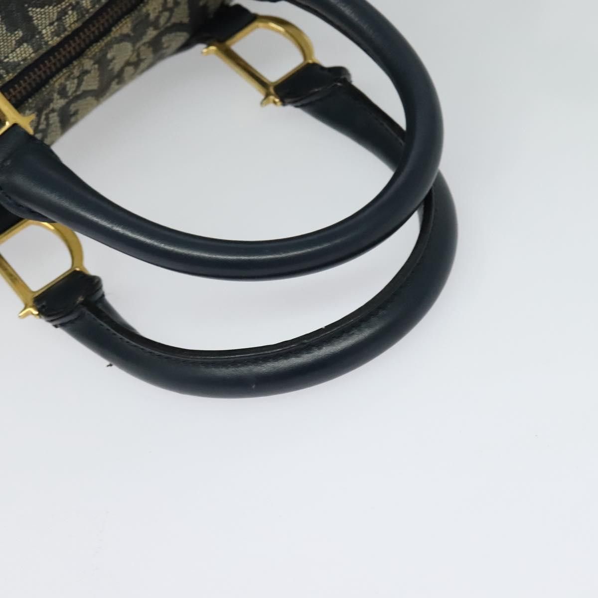 Dior DIOR Trotter Canvas Boston Bag Navy Gold Size ONE SIZE - 7 Thumbnail