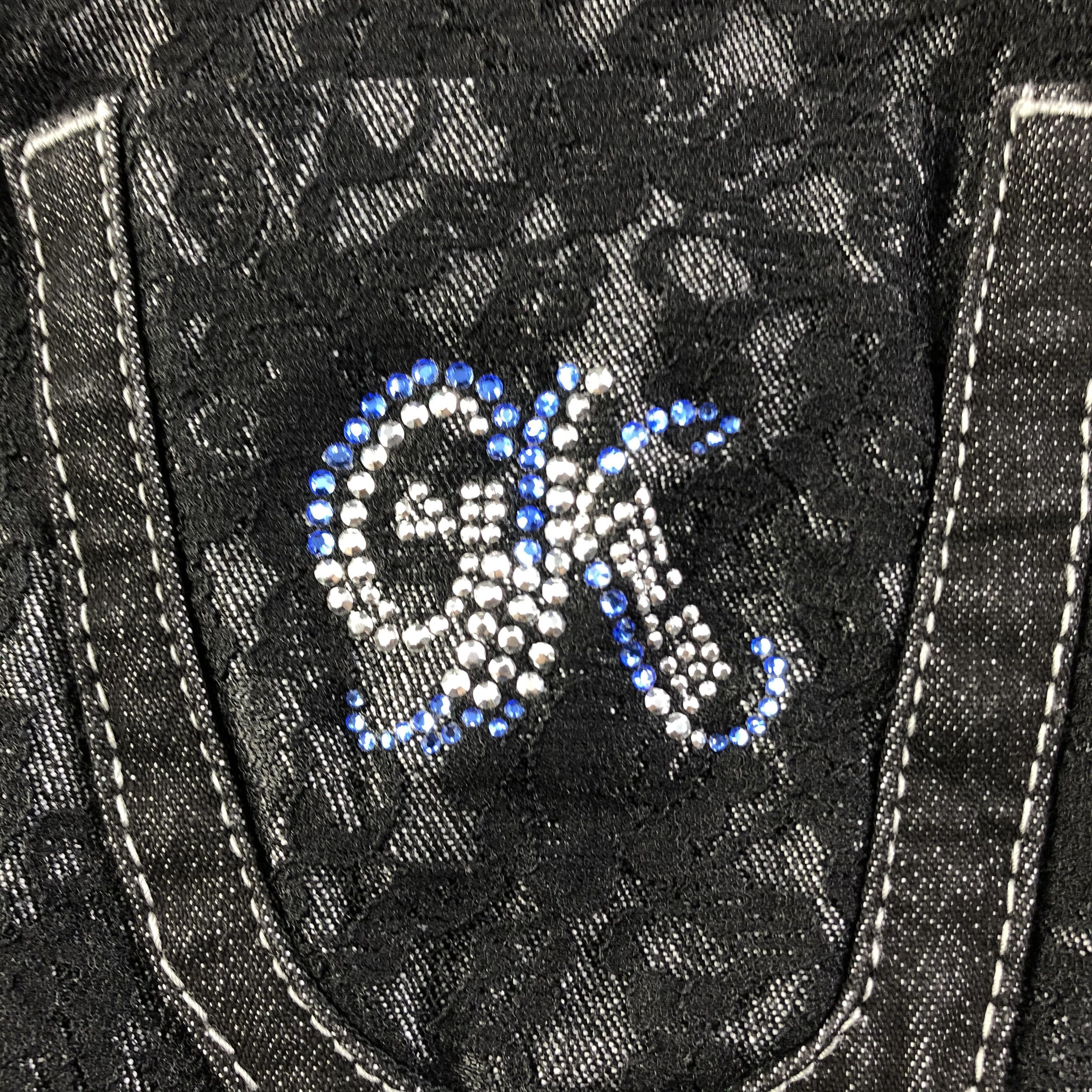 Japanese Brand Japanese Brand GK Jeans Black Flora Skinny Denim KJ1582 Size 29" - 5 Thumbnail