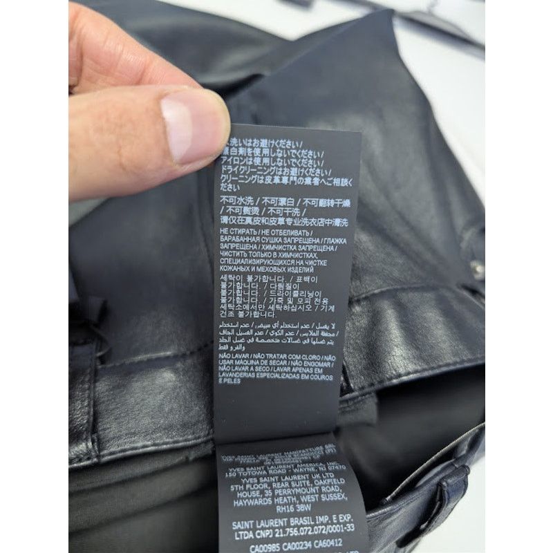 Saint Laurent Paris o1rshd1 Agora Stretch Skinny 5-Pocket Leather Pants in Black Size US 38 / EU 54 - 20 Thumbnail
