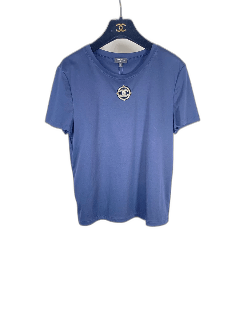 Chanel Logo Short Sleeve Top