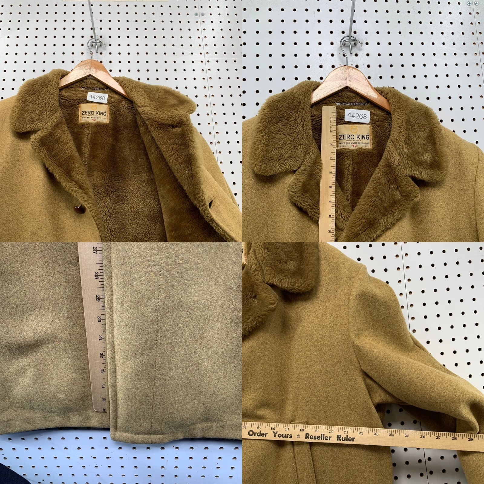 Marlboro VINTAGE Zero King Wool Coat Mens 42 Brown Wind Water Repellent Marlboro Man USA Coat Mens 42 Brown Wool Black? Size US XS / EU 42 / 0 - 8 Thumbnail