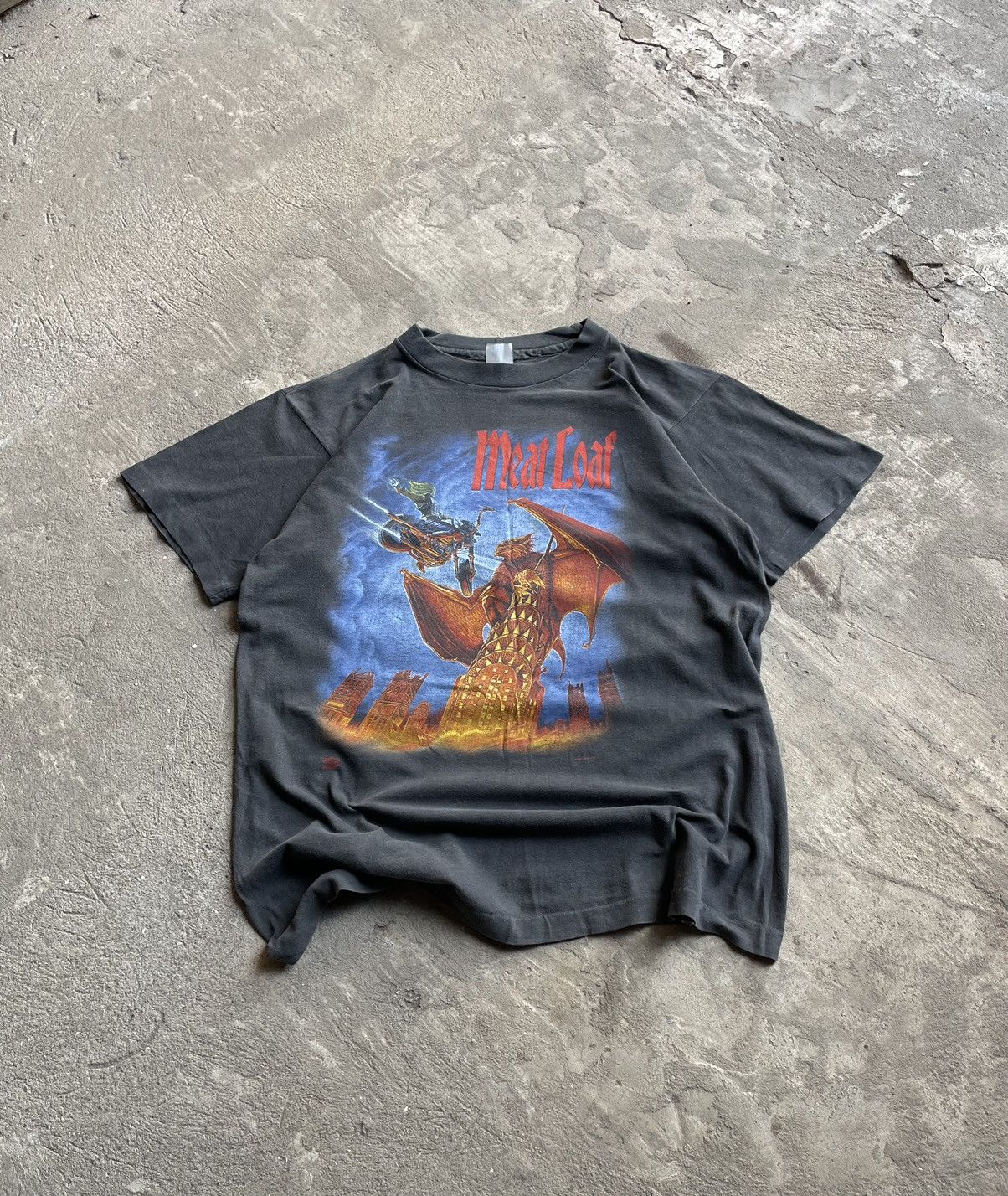 Vintage 1994 Single cheapest Stitch Meatloaf Tour Shirt Size Large