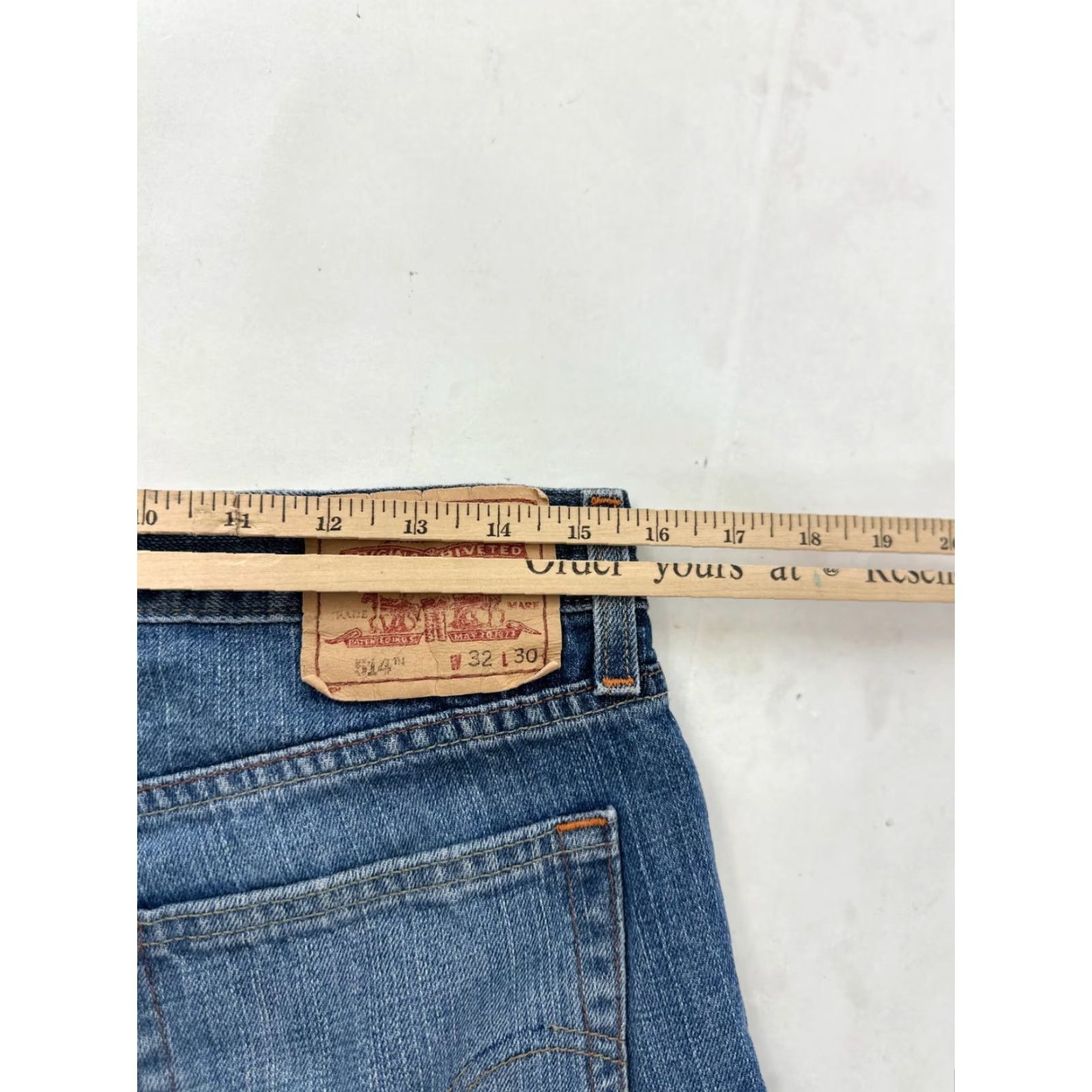 Levi's Levi’s 514 Jeans Mens 32x30 Blue Denim Mid Rise Slim Straight Leg Preppy Shirt Order Size US 32 / EU 48 - 7 Thumbnail