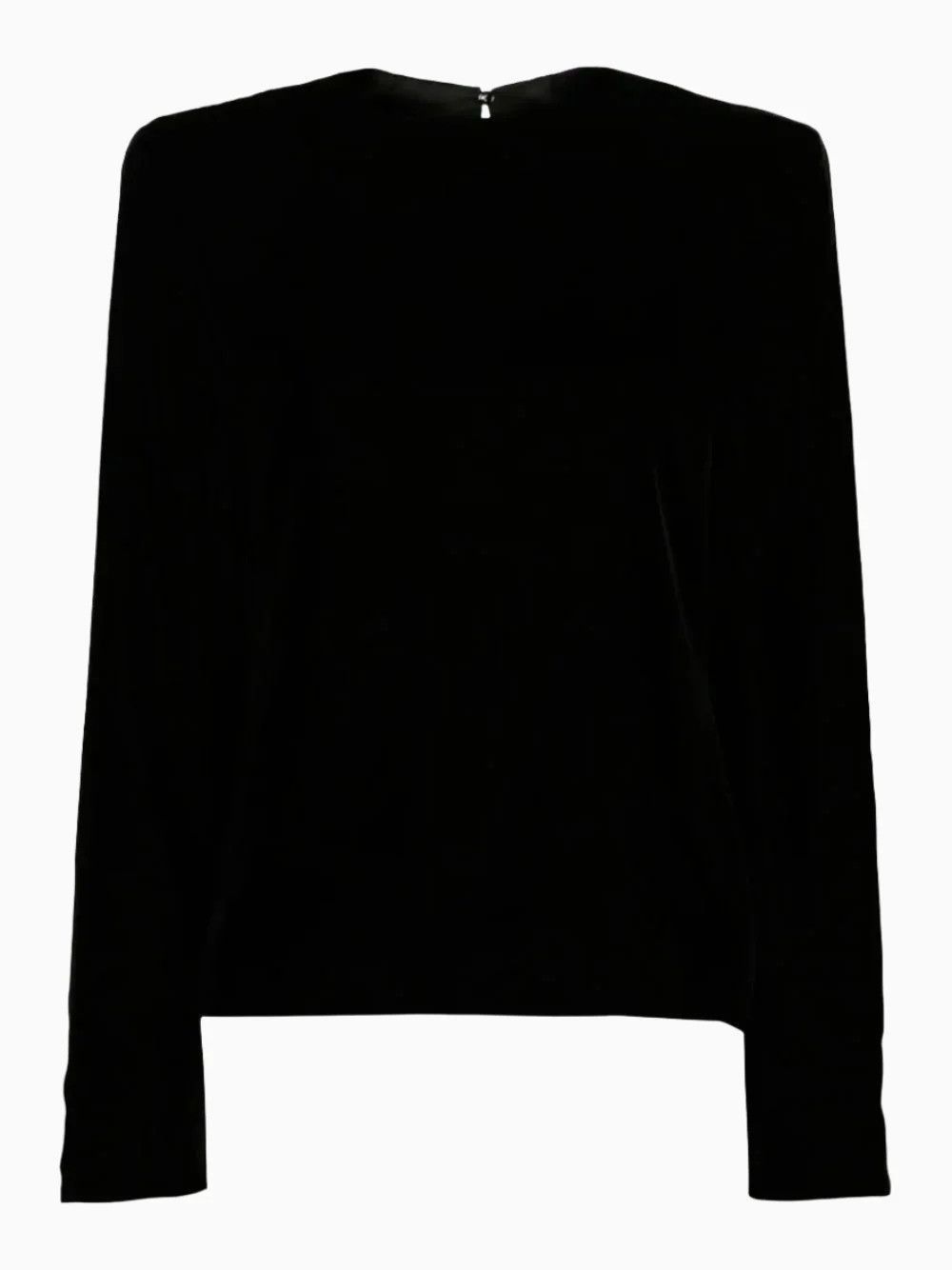 Saint Laurent Paris Top Velours De Soie Fluide Noir Size S / US 4 / IT 40 - 1 Thumbnail