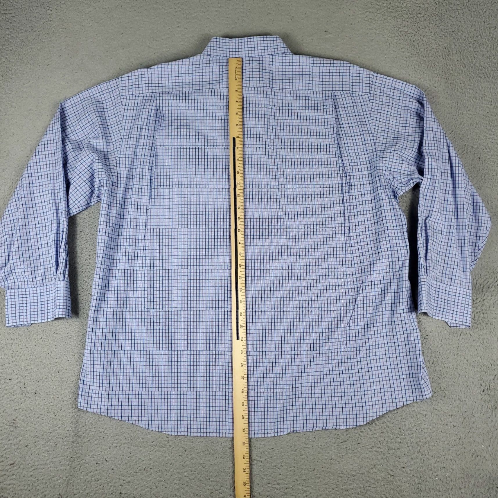 Tommy Bahama Tommy Bahama Shirt Mens 18 Blue Check Dress Shirt Button Up Long Sleeve Size 48R - 3 Thumbnail