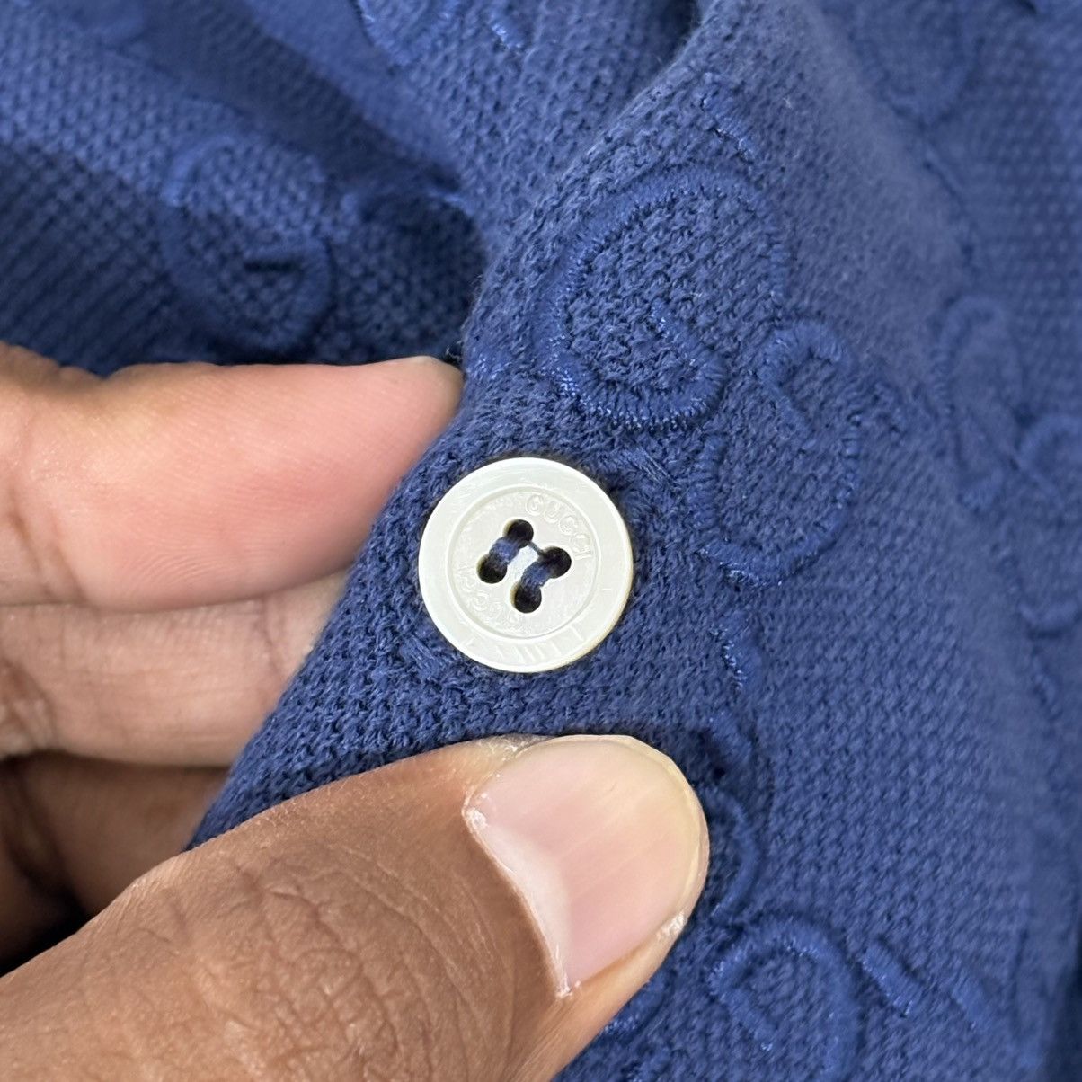 Gucci Gucci GG Stretch Cotton Polo Shirt Size L Size US L / EU 52-54 / 3 - 3 Thumbnail