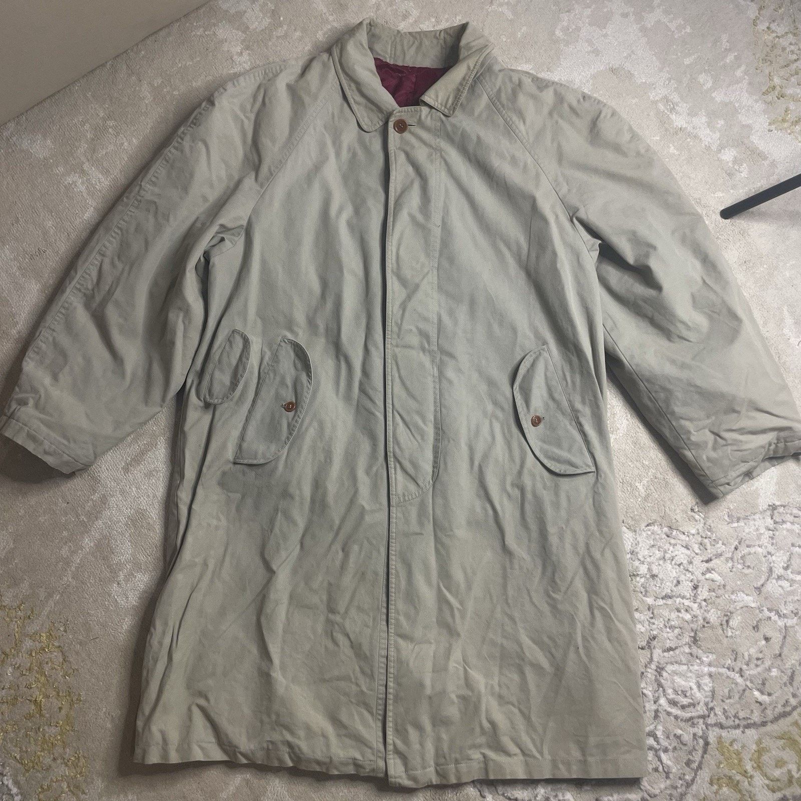 Burberry vintage Burberry Trench Coat winter jacket COTTON WAX Beige Size US L / EU 52-54 / 3 - 3 Thumbnail