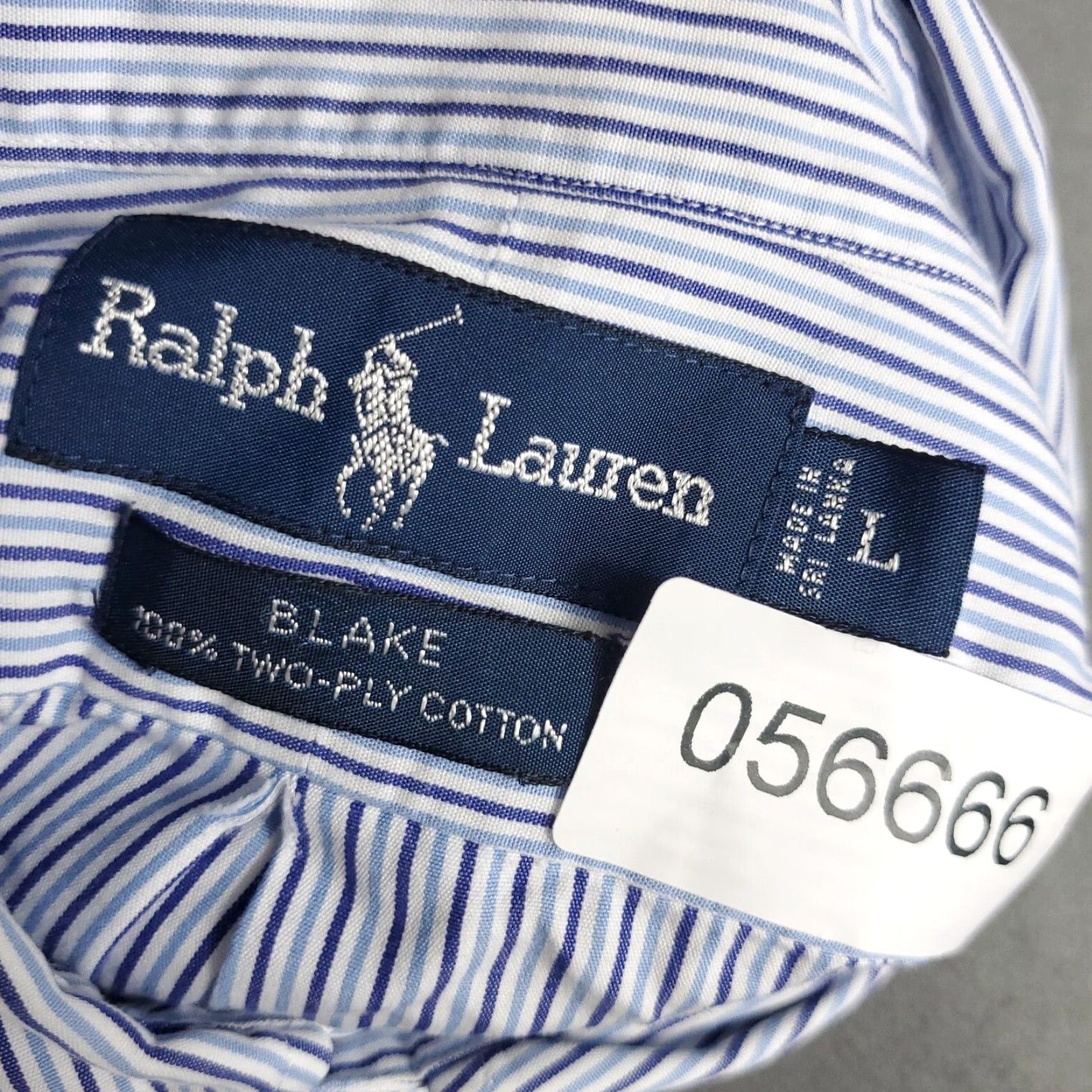 Ralph Lauren Ralph Lauren Blue Striped Button-Up Shirt Mens Large Long Sleeve Casual Preppy Size US L / EU 52-54 / 3 - 8 Thumbnail