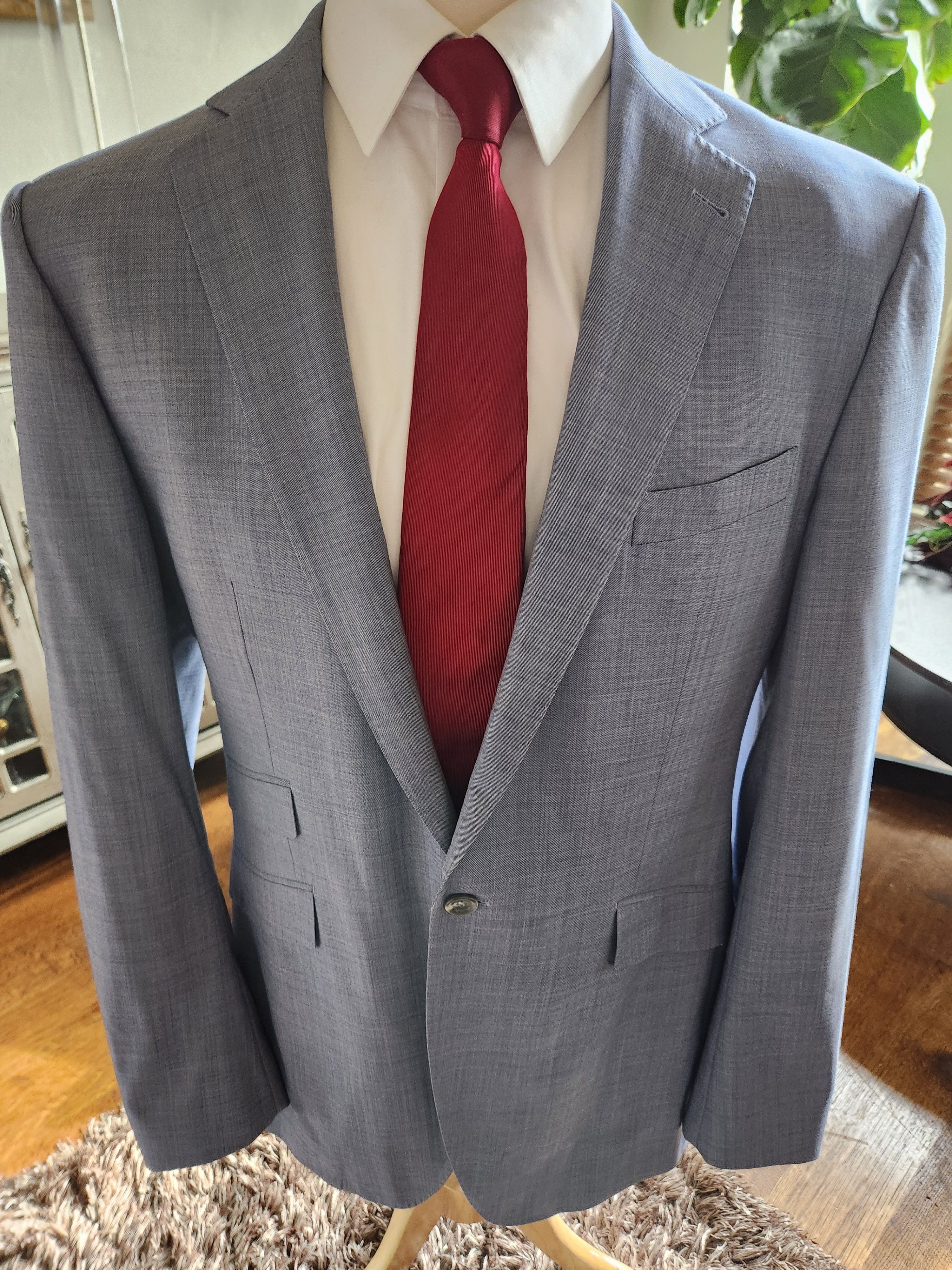 Other Hand Tailored Acustom Apparel Light Blue Suit Size 46L - 2 Thumbnail
