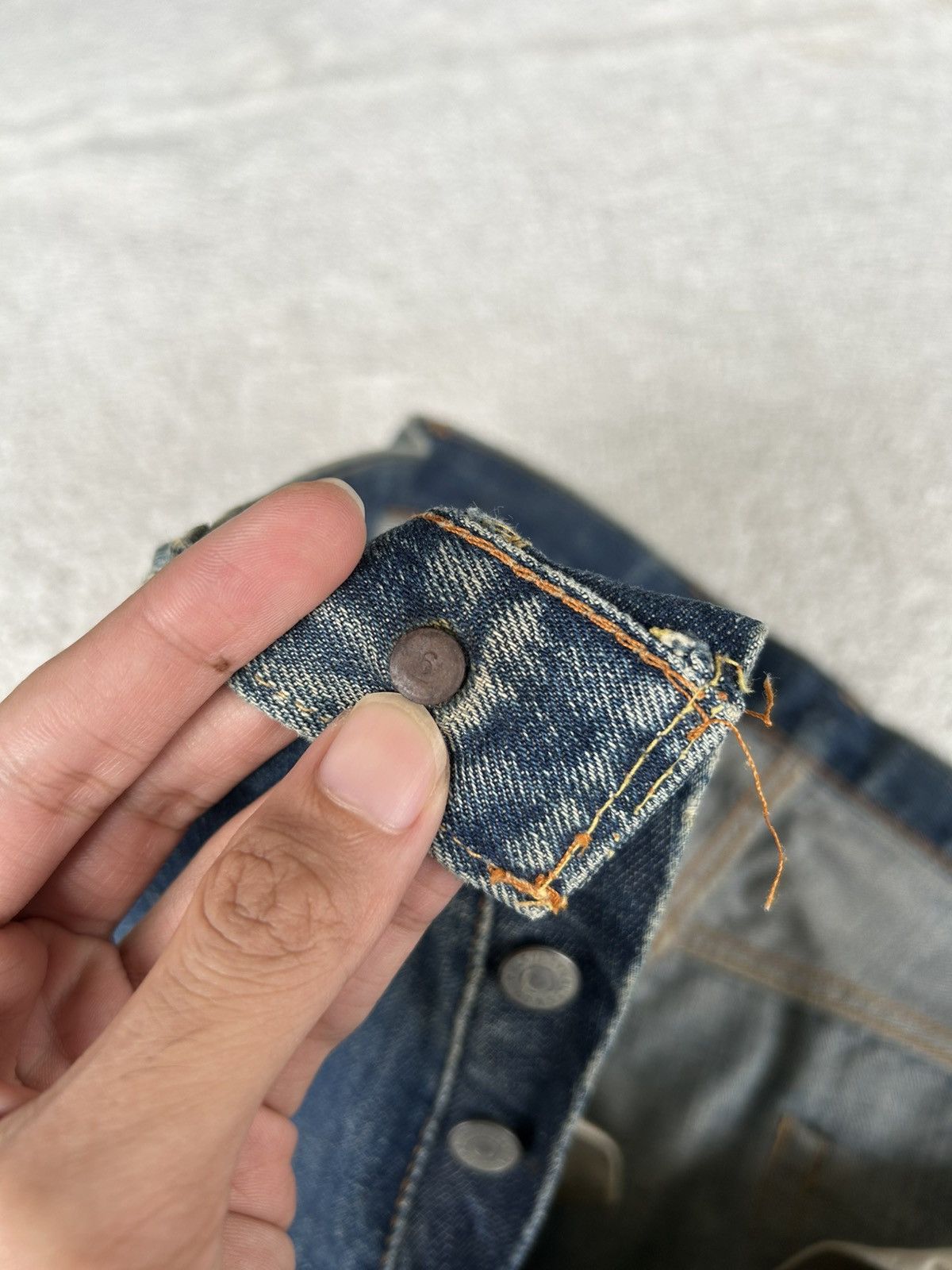 Levi's × Vintage Vtg 50-60s Levis Big E Single Button6 Selvedge Distressed Size US 36 / EU 52 - 3 Thumbnail