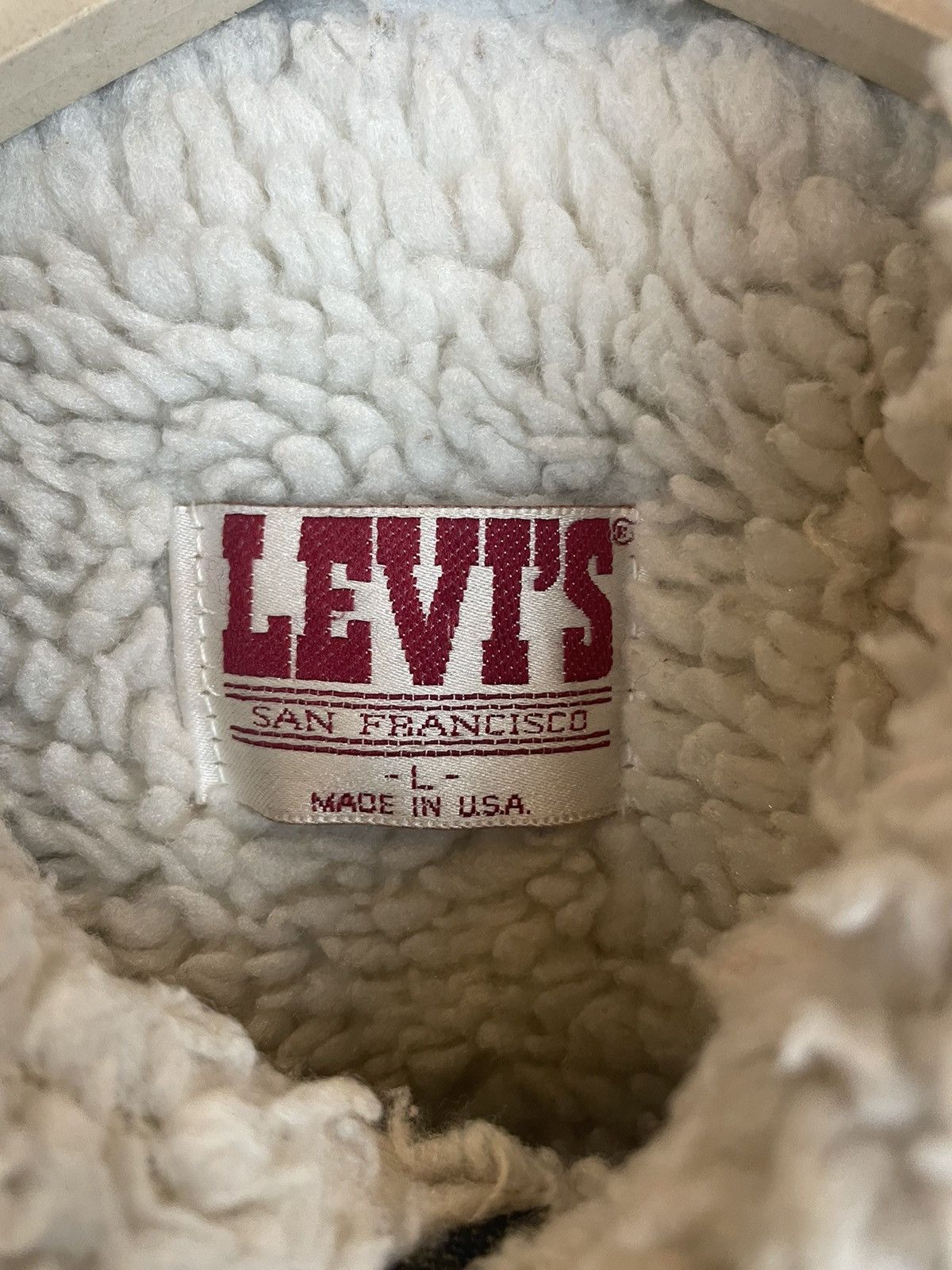 Levi's × Vintage Vintage Levis Denim Jacket Sherpa Made In Usa Size US M / EU 48-50 / 2 - 9 Thumbnail