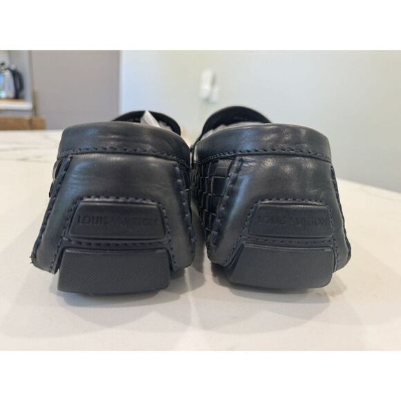 Louis Vuitton Louis Vuitton Monte Carlo Loafers in Woven Black Leather Siz Size US 10 / EU 43 - 3 Thumbnail