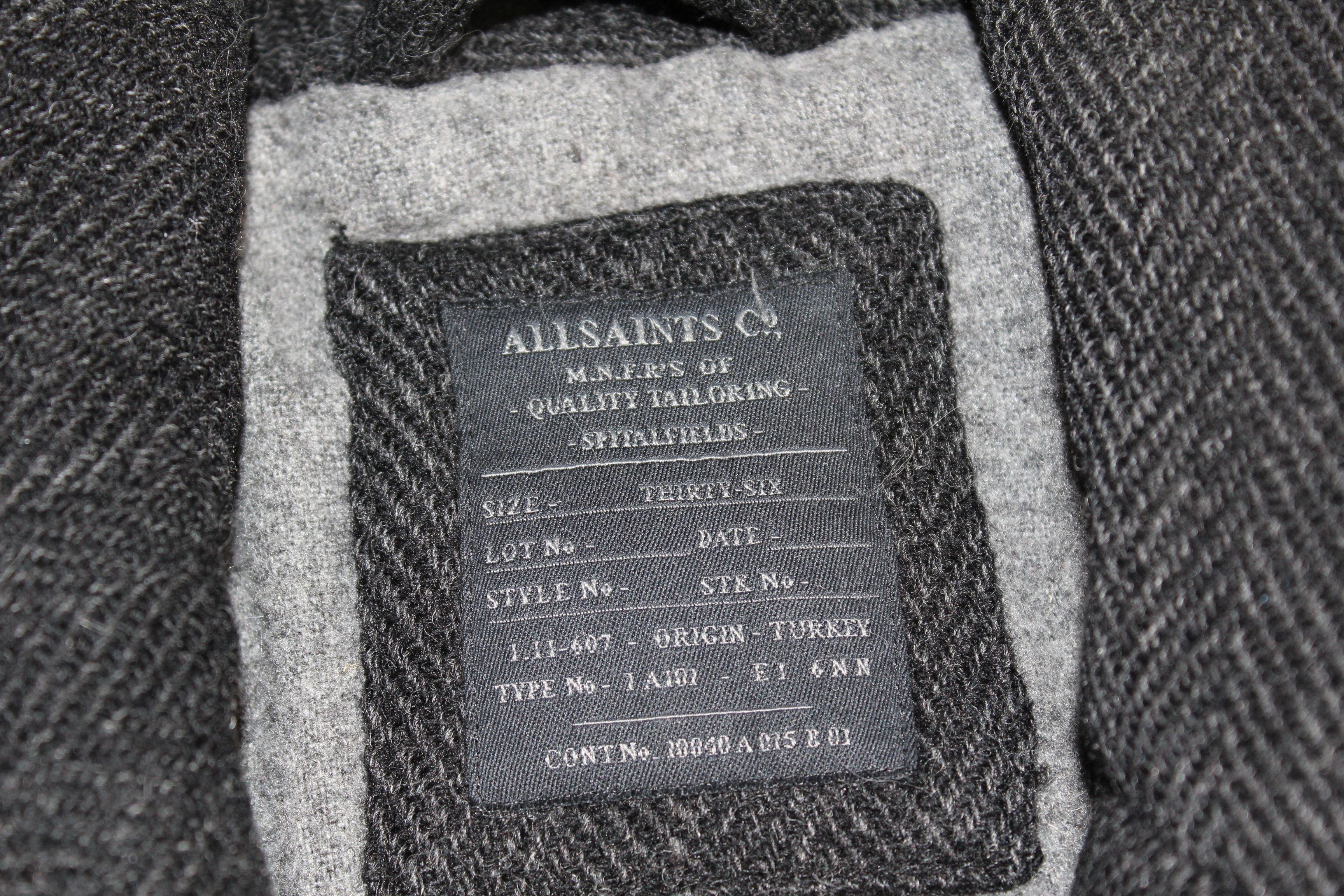 Allsaints Allsaints Spitalfields Thick Wool Trench Blazer Jacket Size US M / EU 48-50 / 2 - 8 Thumbnail