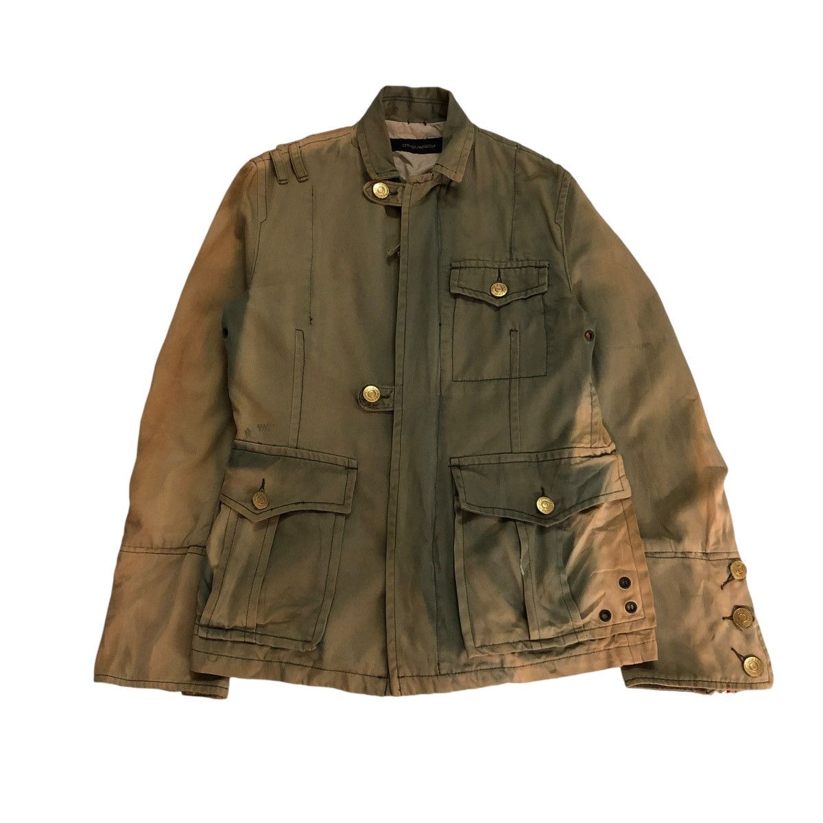 Japanese Brand 🔥VINTAGE CHORE BIKER JACKET DSQUARED2 ACID RUSTY DESIGN Size US S / EU 44-46 / 1 - 1 Thumbnail