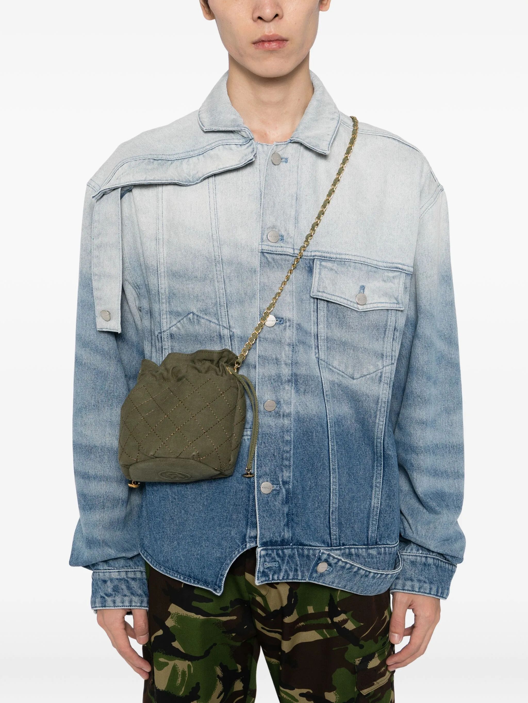 READYMADE READYMADE Quilted Embellished Military Canvas Crossbody Bag Size ONE SIZE - 2 Thumbnail