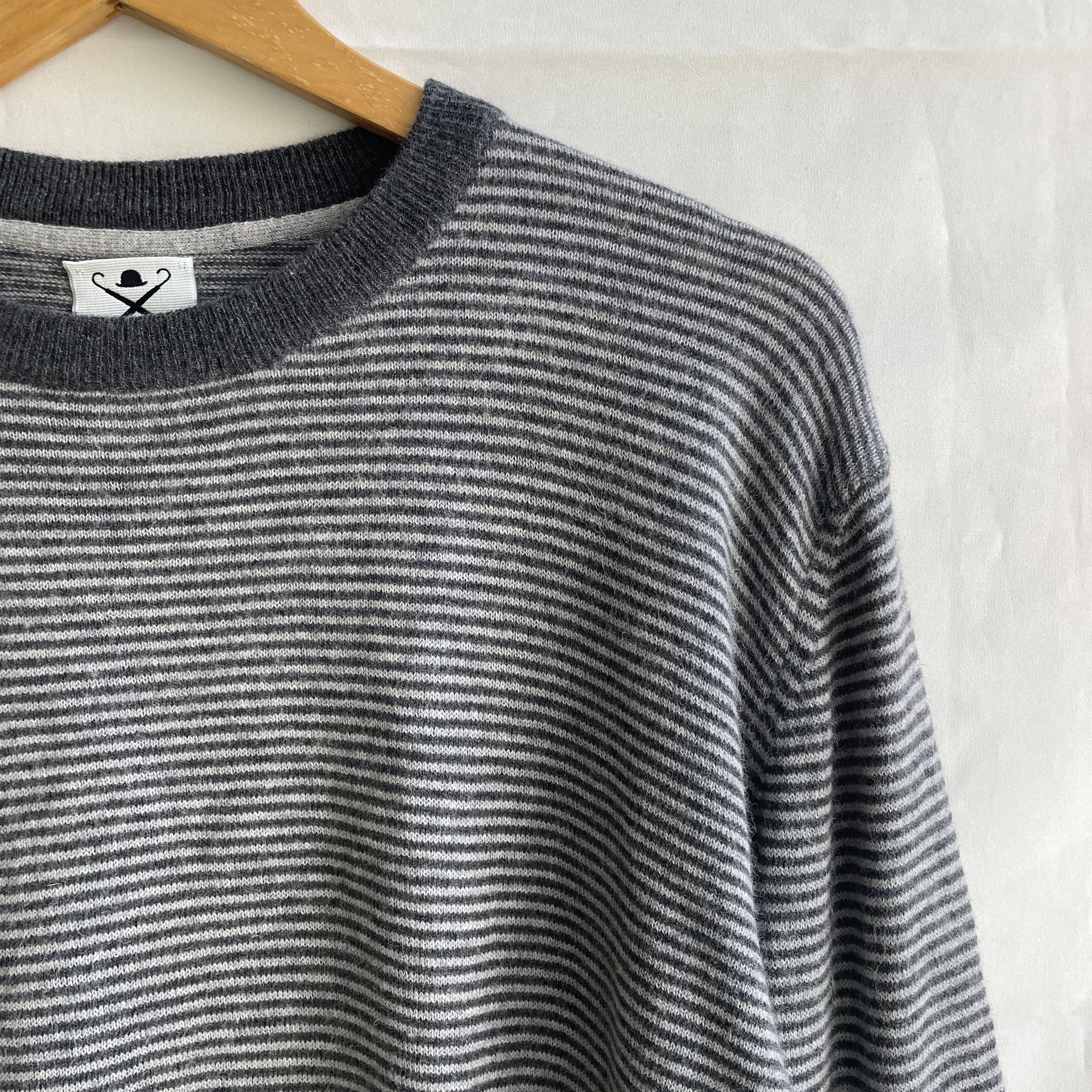 Hackett Hackett Wool Cashmere Striped Crew Neck Sweater Size XXL Size US XXL / EU 58 / 5 - 4 Thumbnail