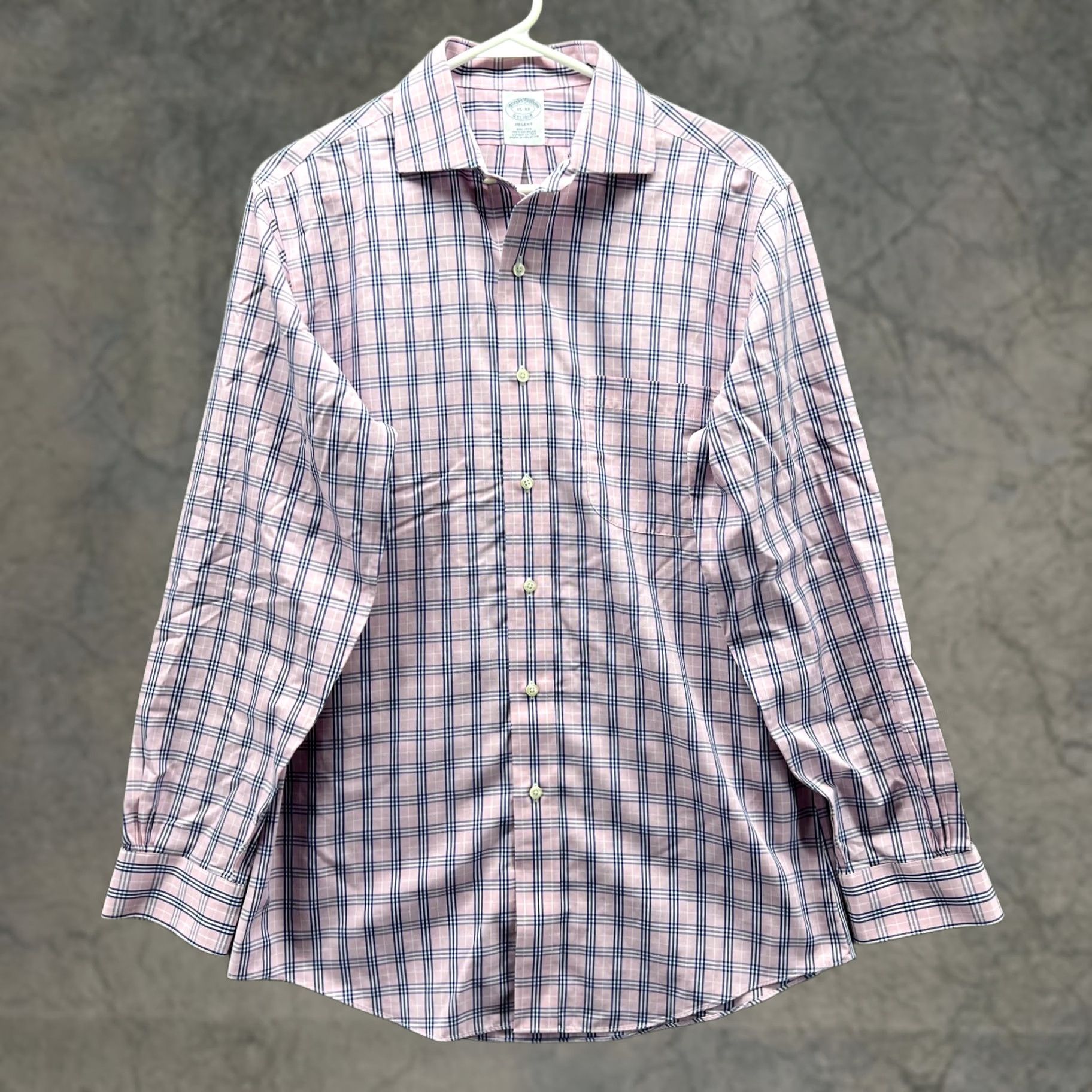 Brooks Brothers Brooks Brothers Shirt Men 15/33 Pink Plaid Regent Supima Button-Down Casual Formal Business Size US M / EU 48-50 / 2 - 1 Thumbnail