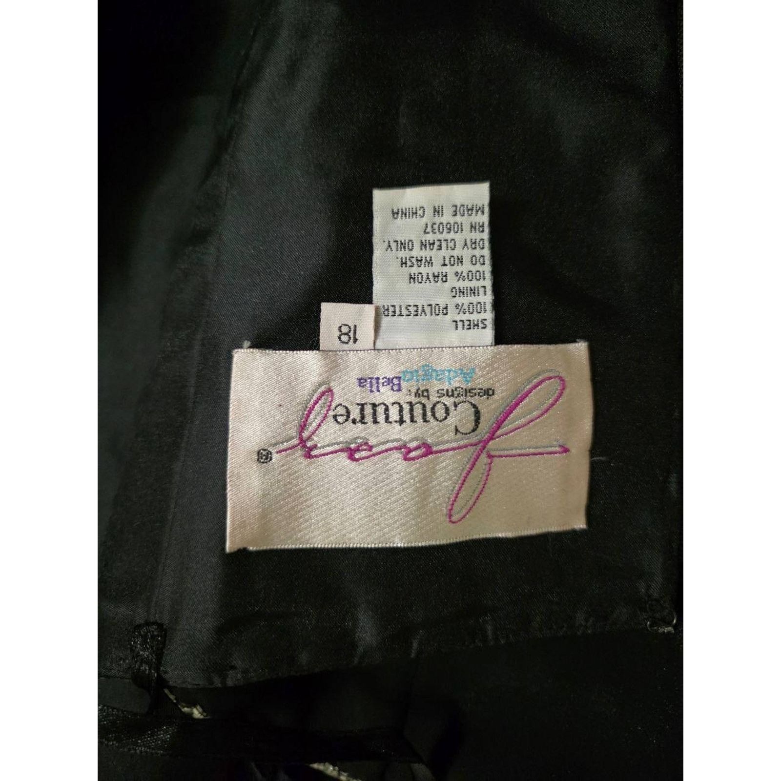 & Other Stories Jasz Couture Beaded Black Gown Party Black Size 18 A001287 Size XXL / US 16-18 / IT 52-54 - 5 Thumbnail